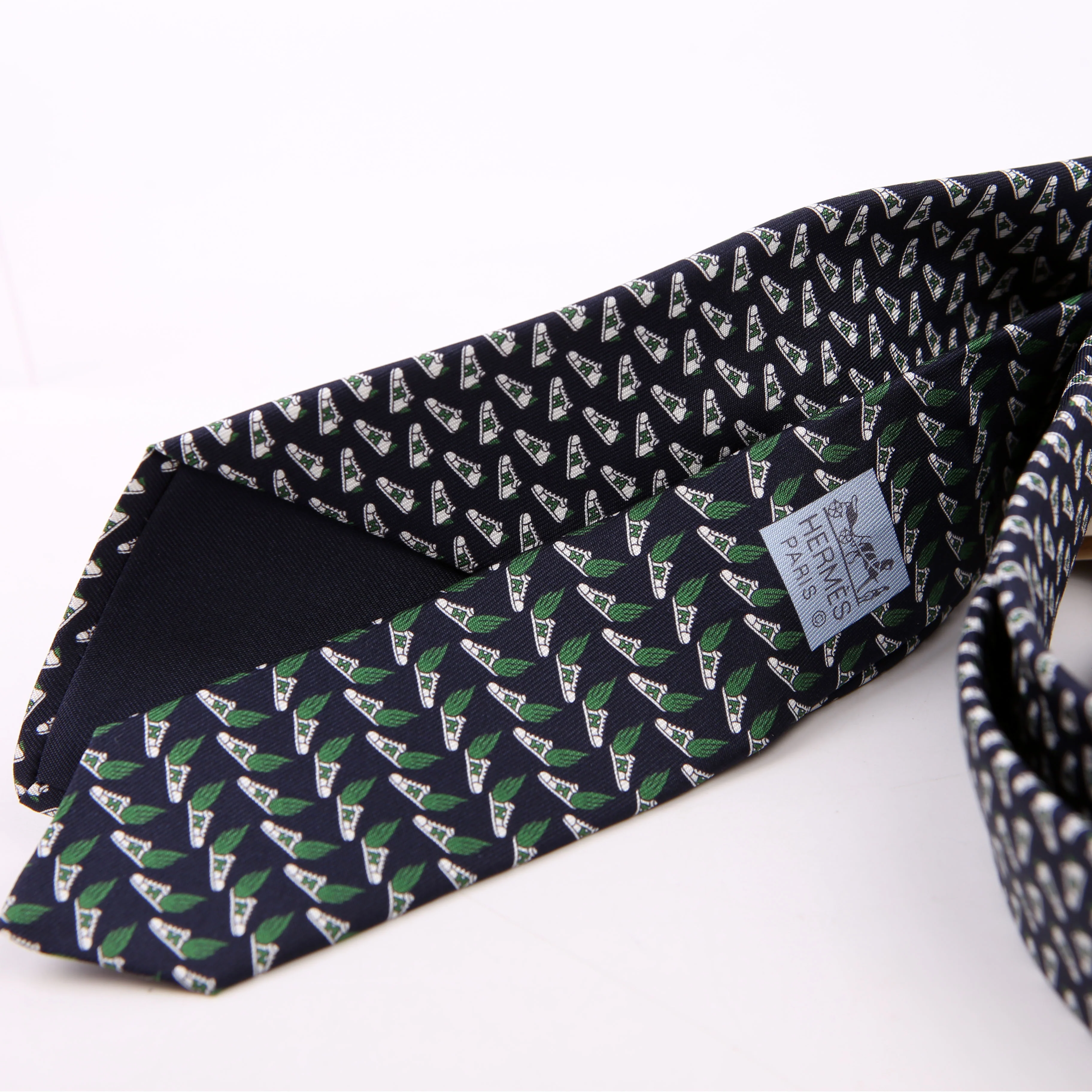 Printed Silk Tie Blue - Image 2