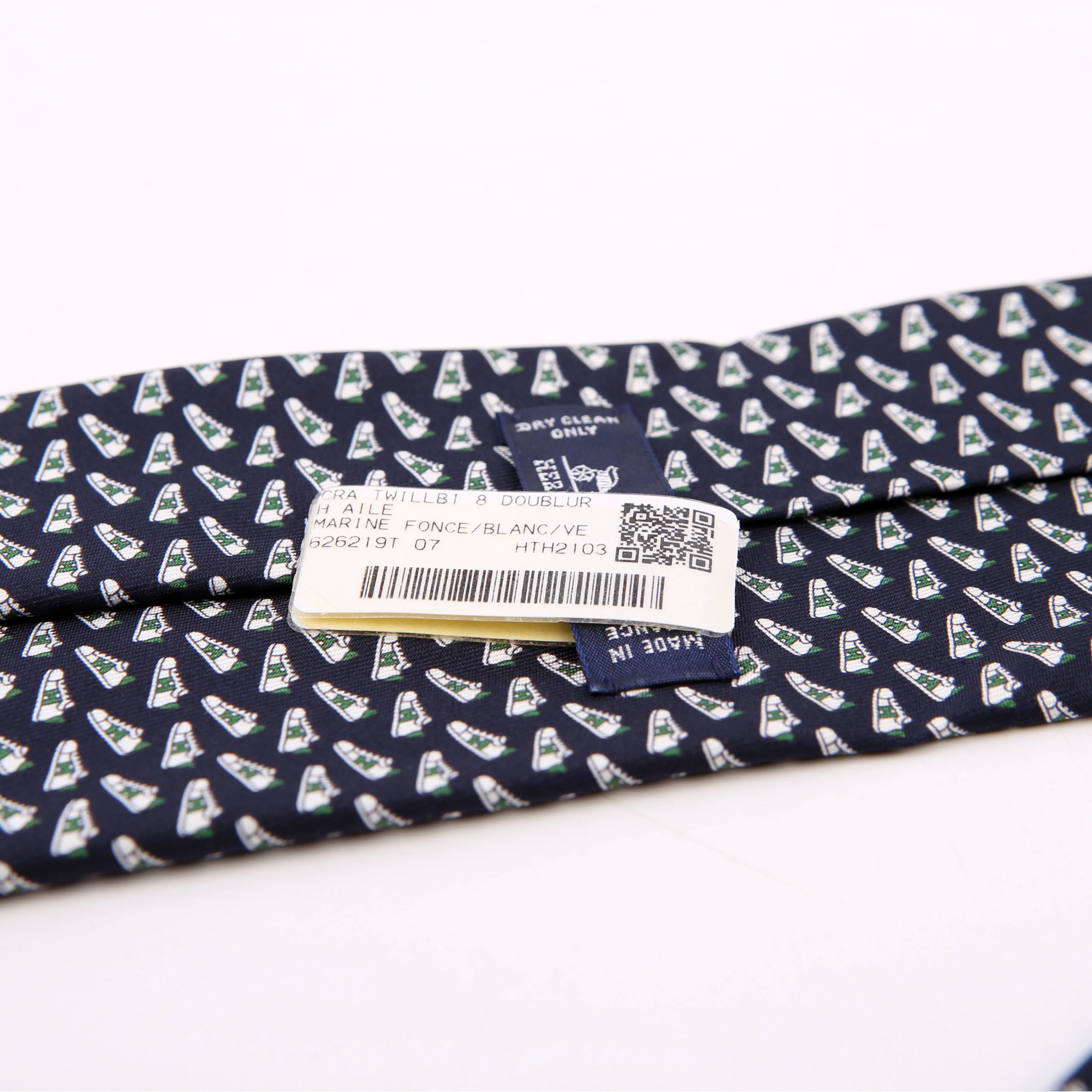 Printed Silk Tie Blue - Image 3