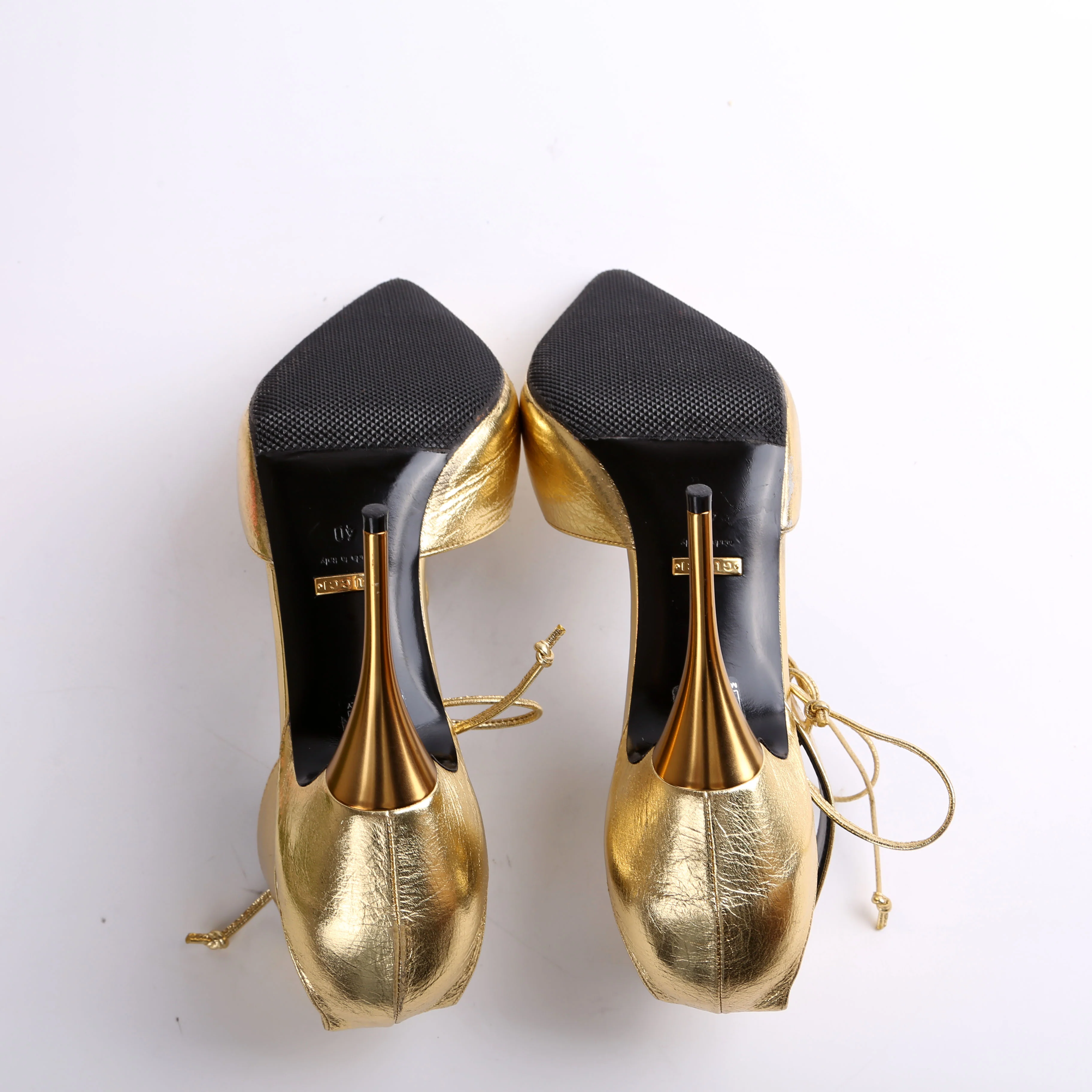 Priscilla 105MM Metallic Pumps Size 40 - Image 7
