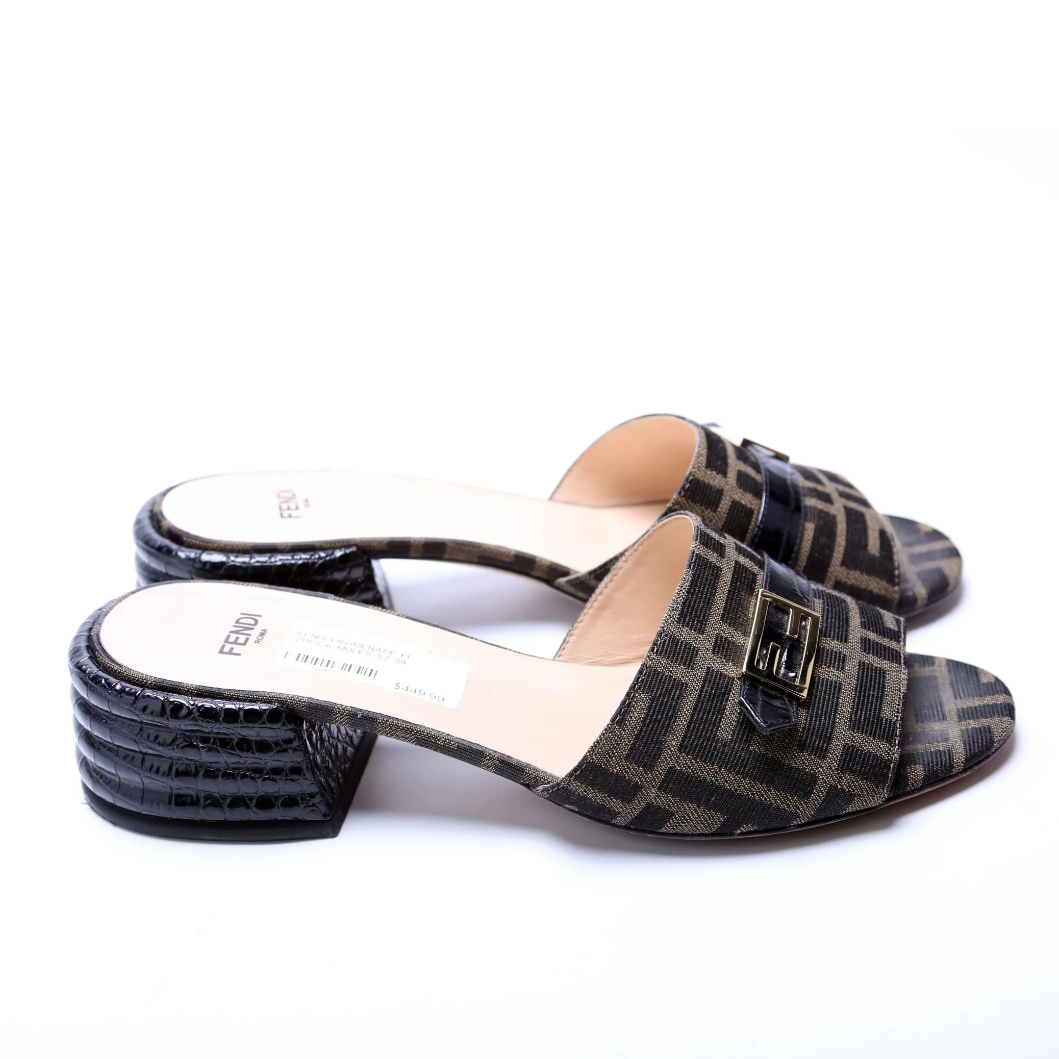 Promenade FF Zucca Mules Size 39 Brown - Image 3