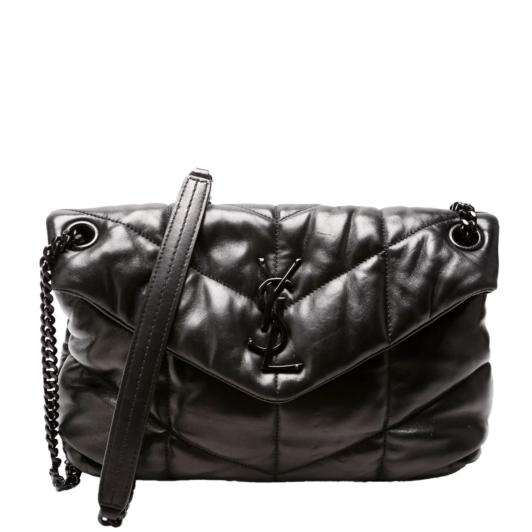 Puffer Quilted Small Lambskin 577476 Black