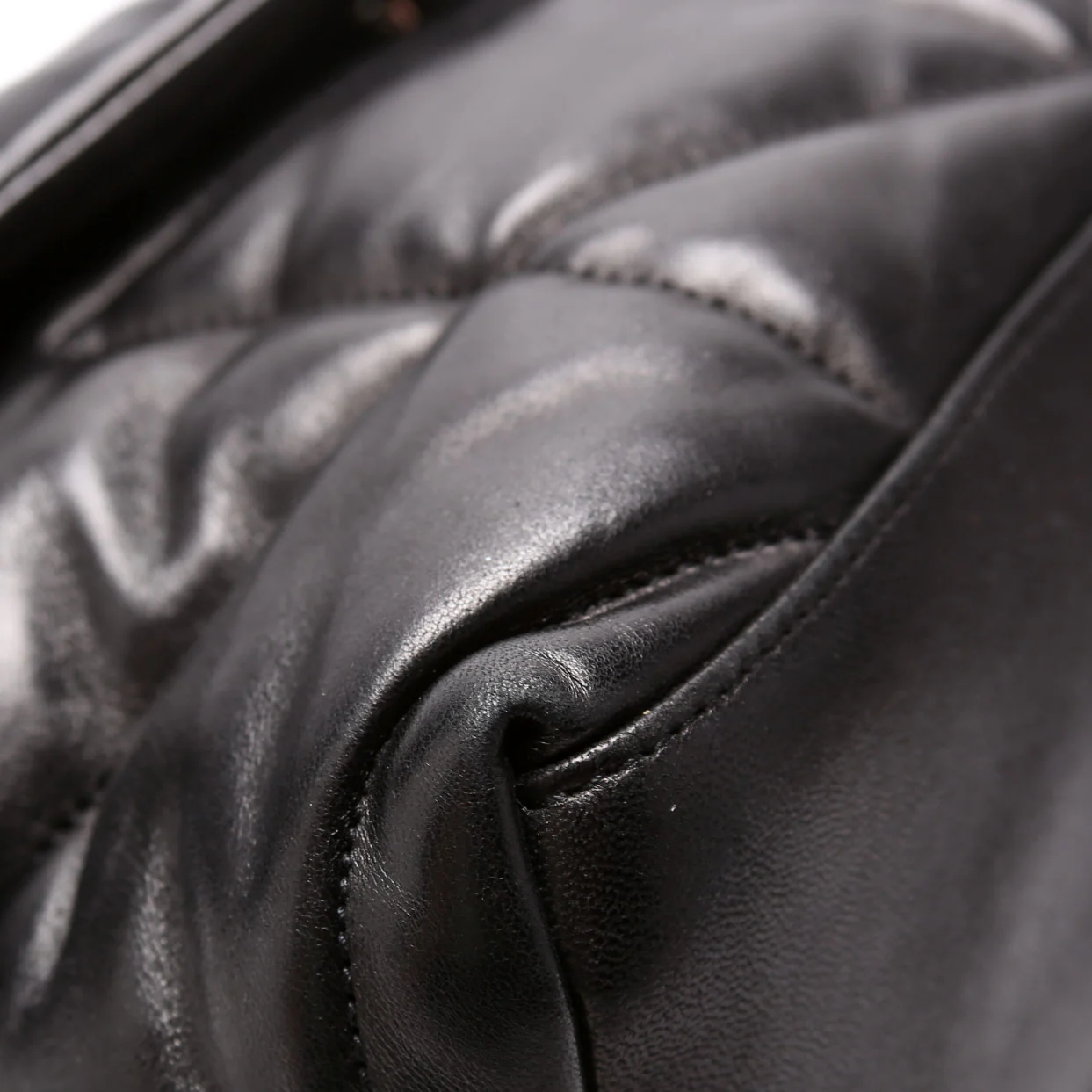 Puffer Quilted Small Lambskin 577476 Black - Image 5