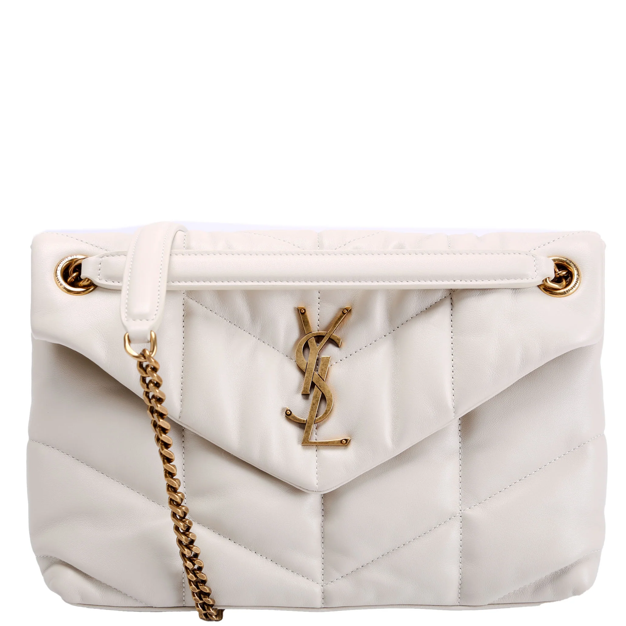 Puffer Quilted Small Lambskin 577476 Cream
