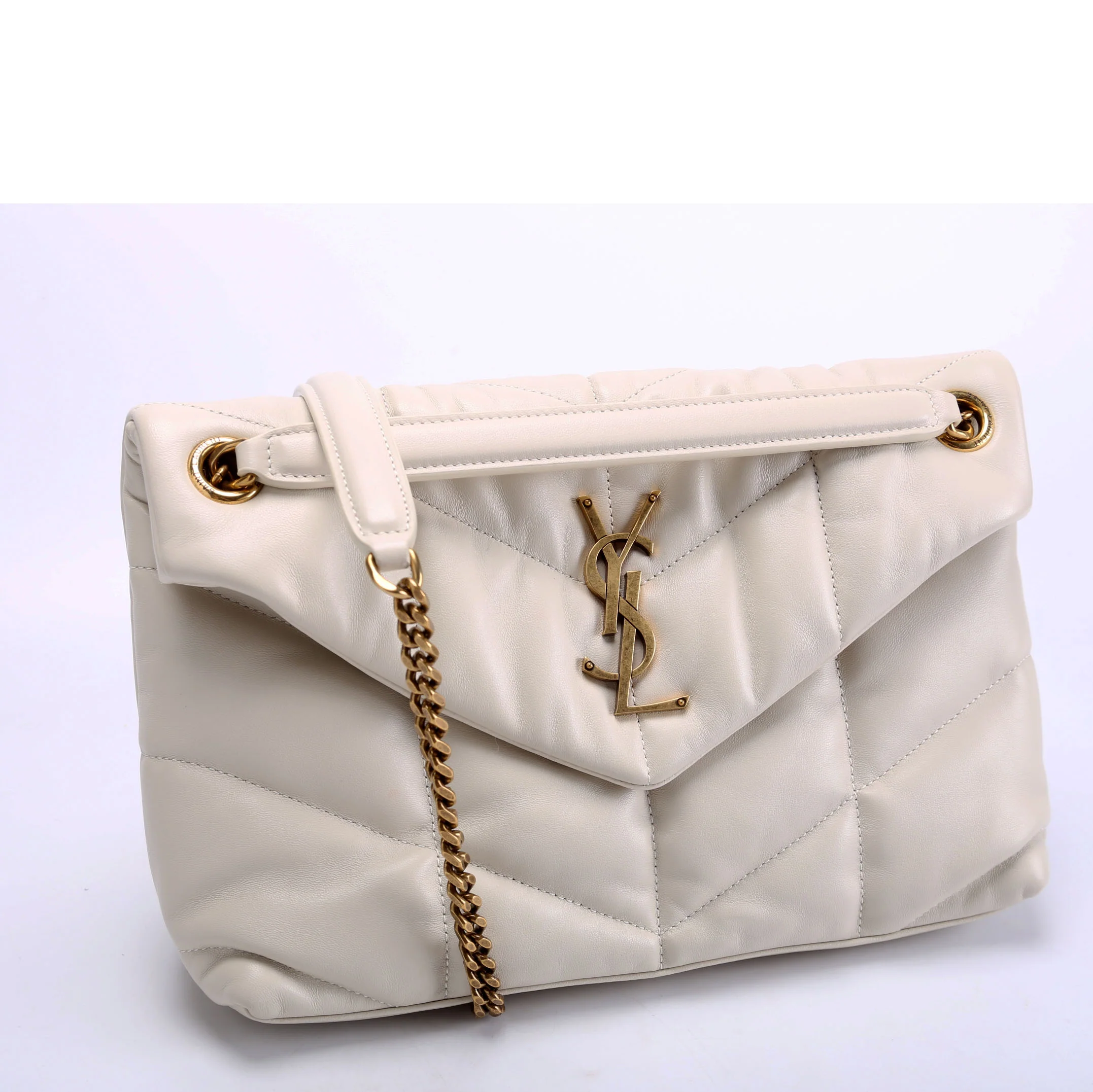 Puffer Quilted Small Lambskin 577476 Cream - Image 2