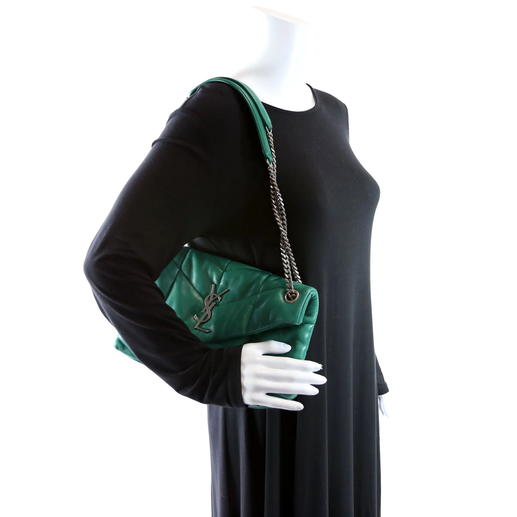 Puffer Quilted Small Lambskin 577476 Green - Image 11