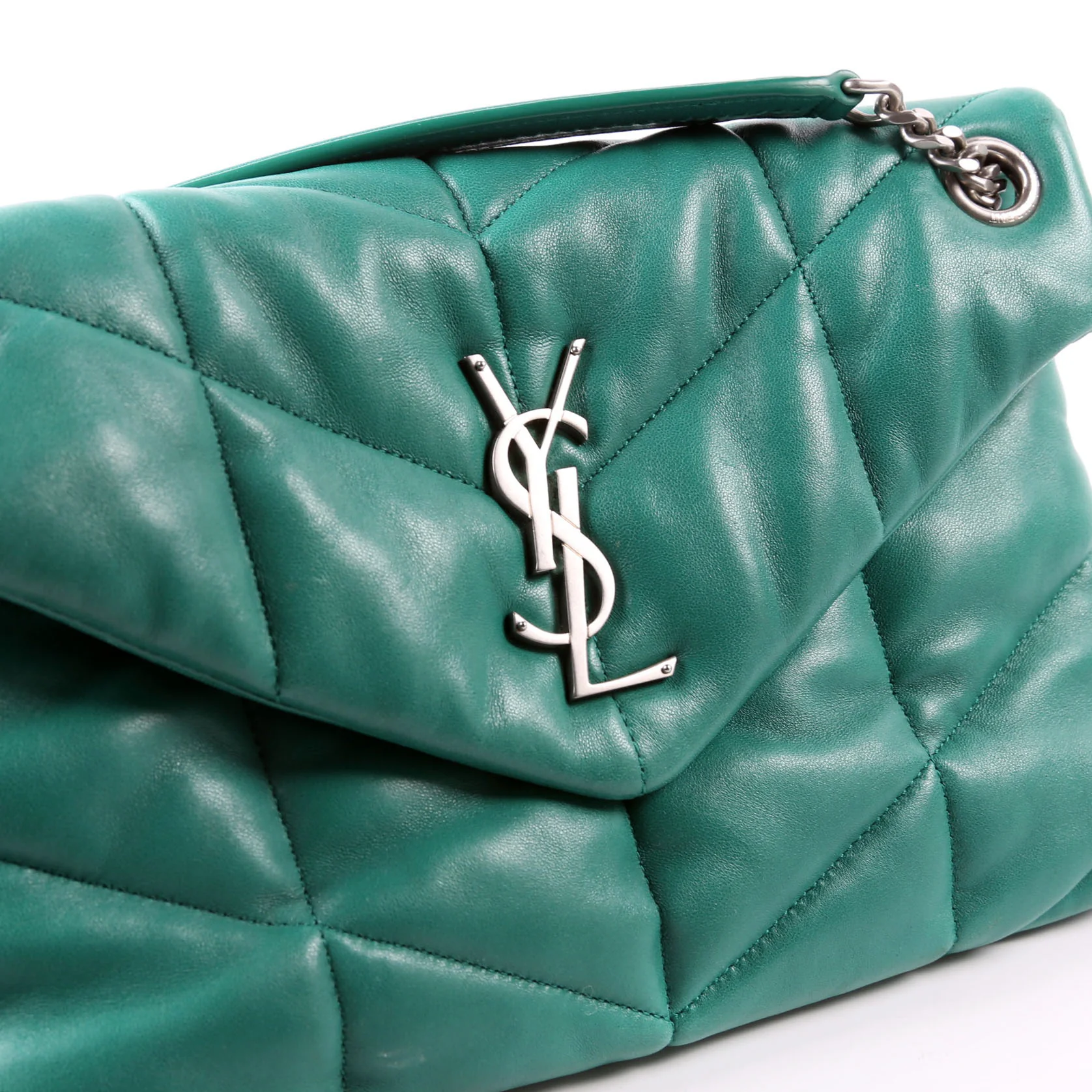 Puffer Quilted Small Lambskin 577476 Green - Image 8