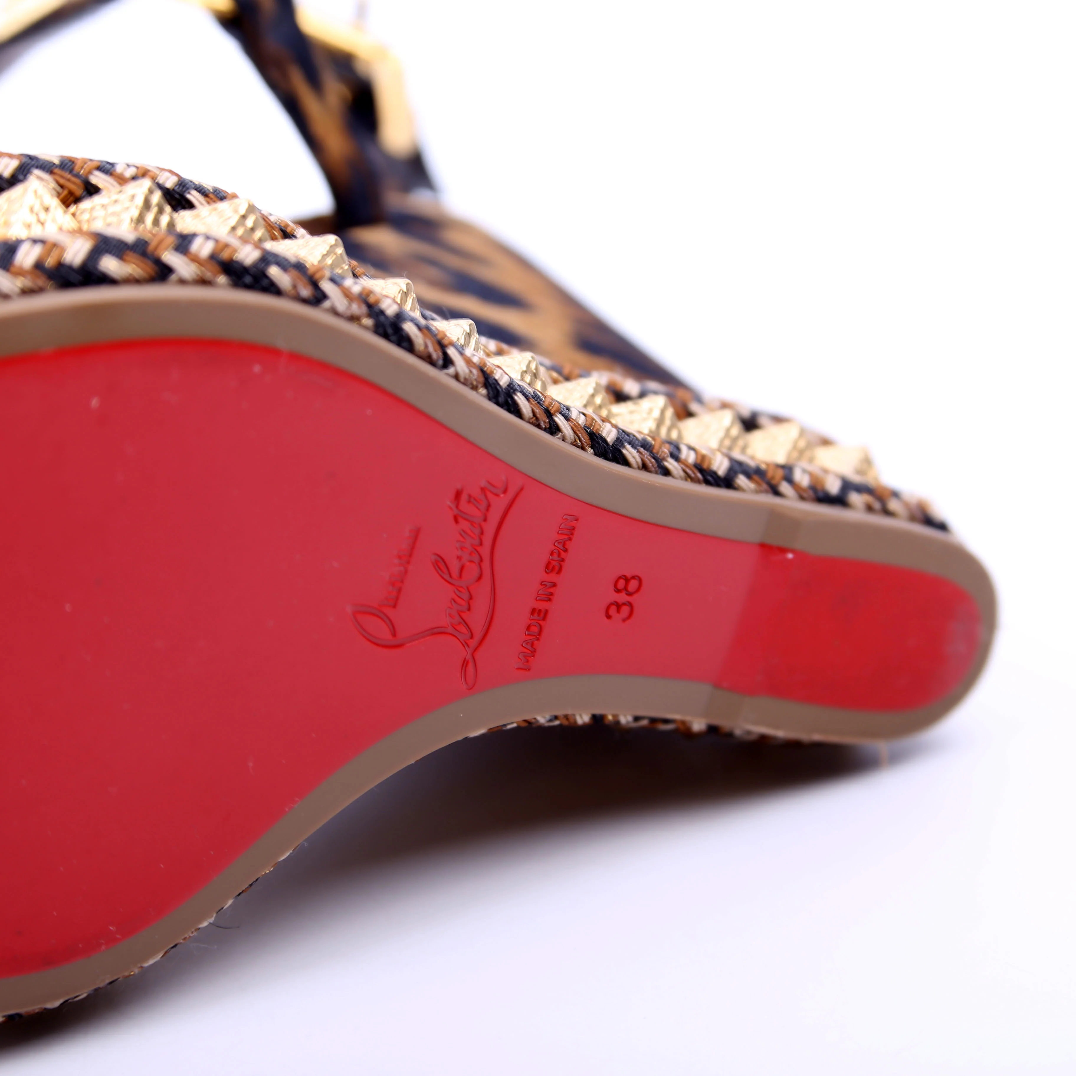 Pyraclou 100MM Sandal Wedges Size 38 Cheetah - Image 10