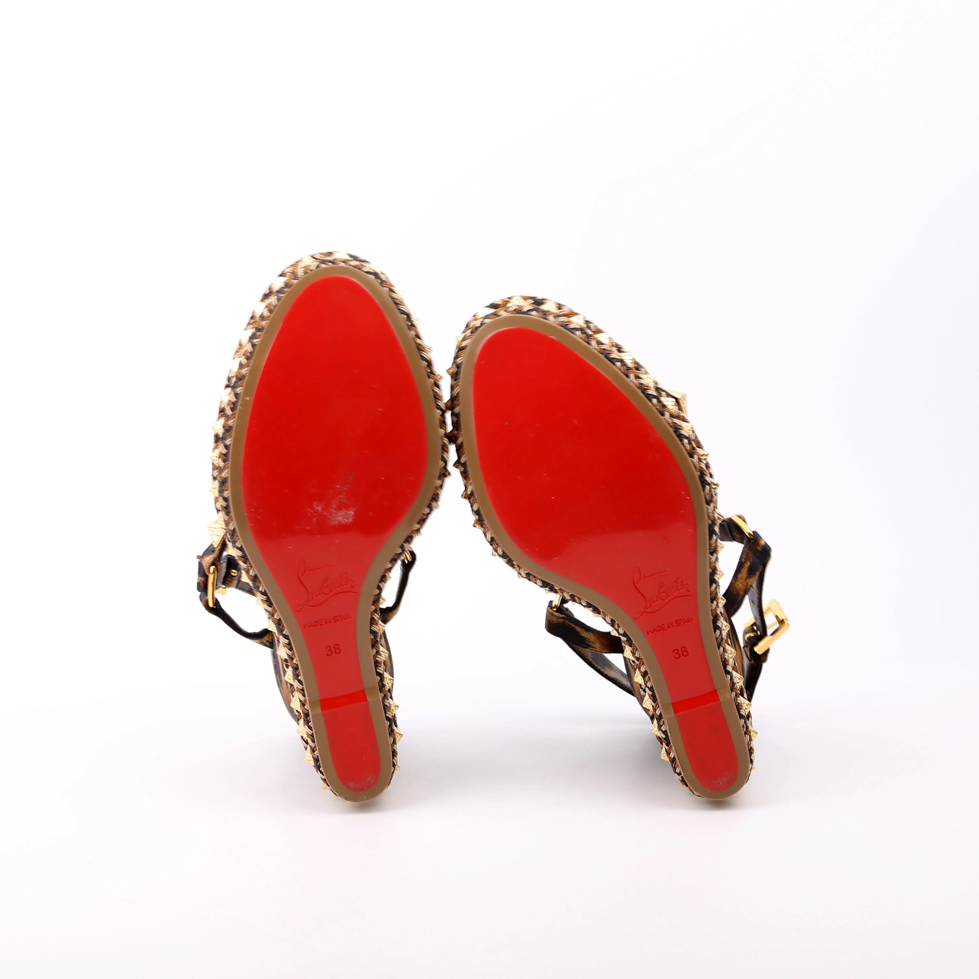 Pyraclou 100MM Sandal Wedges Size 38 Cheetah - Image 6