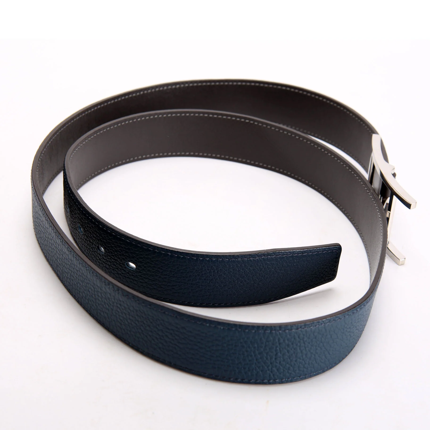 Quentin Reversible Leather Belt Size 100 Blue/Black - Image 6