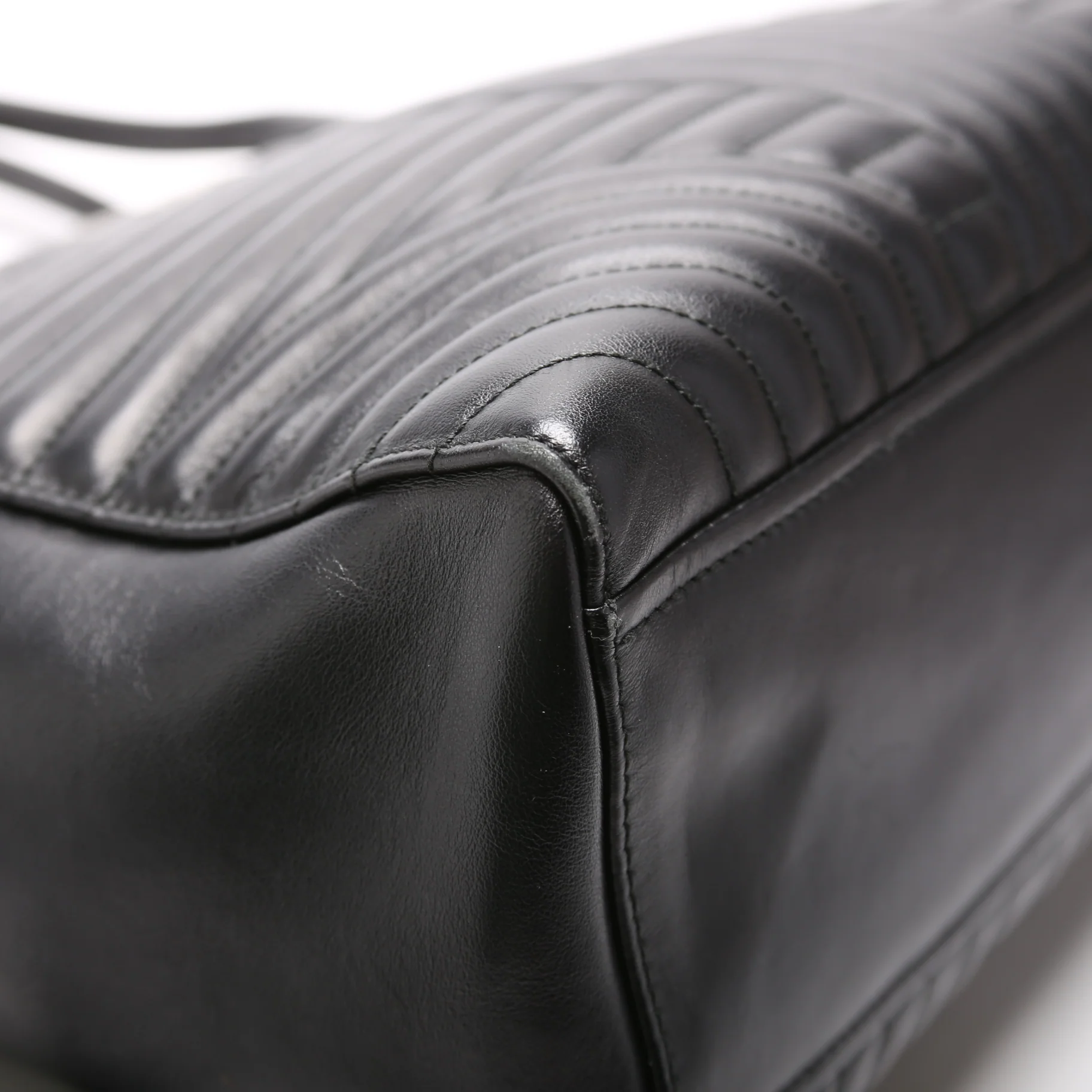 Quilted Calfskin Diagramme Tote 1BA195 Black - Image 6