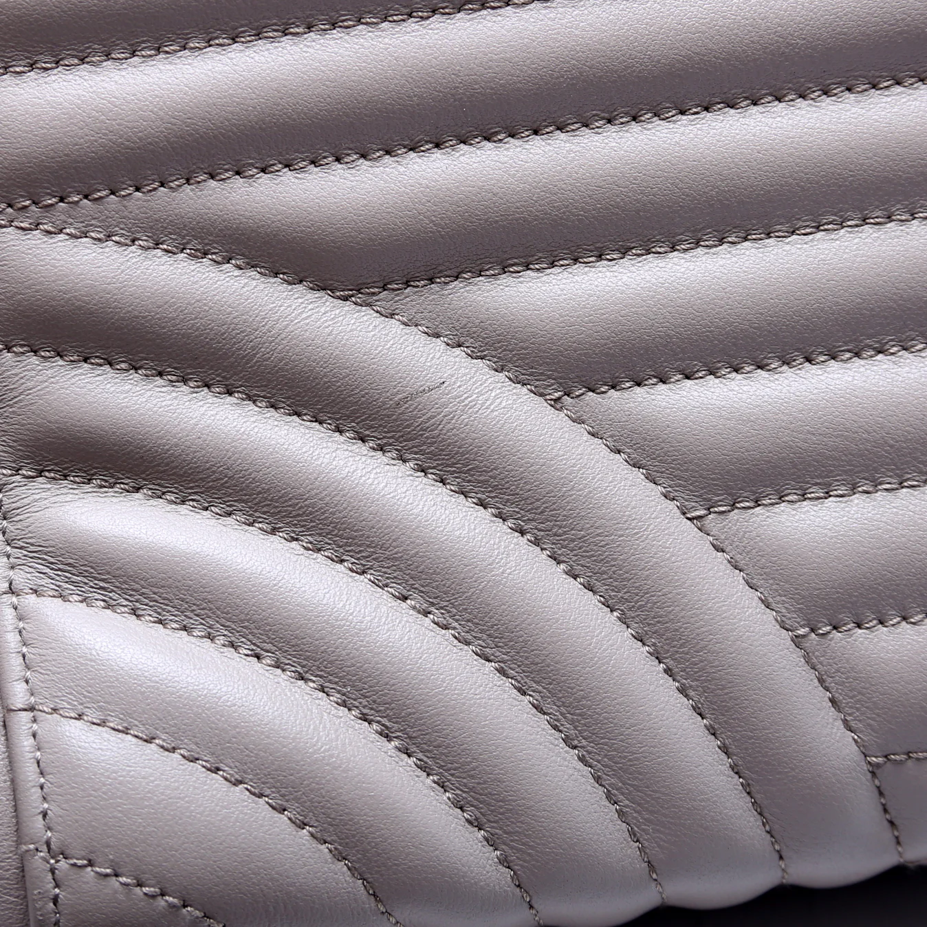Quilted Calfskin Diagramme Tote 1BA195 Grey - Image 10