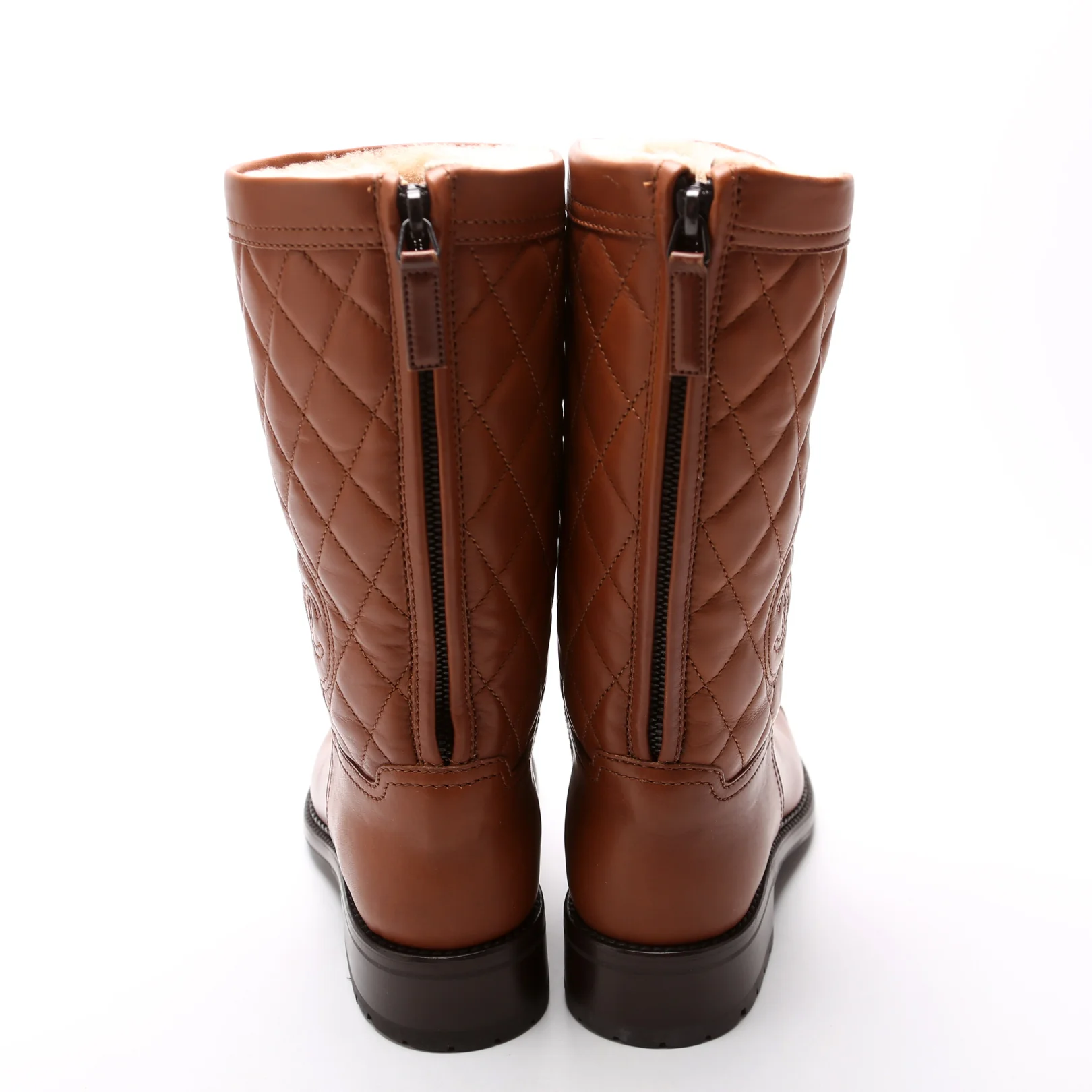 Quilted CC Boots Size 38 Brown - Image 4