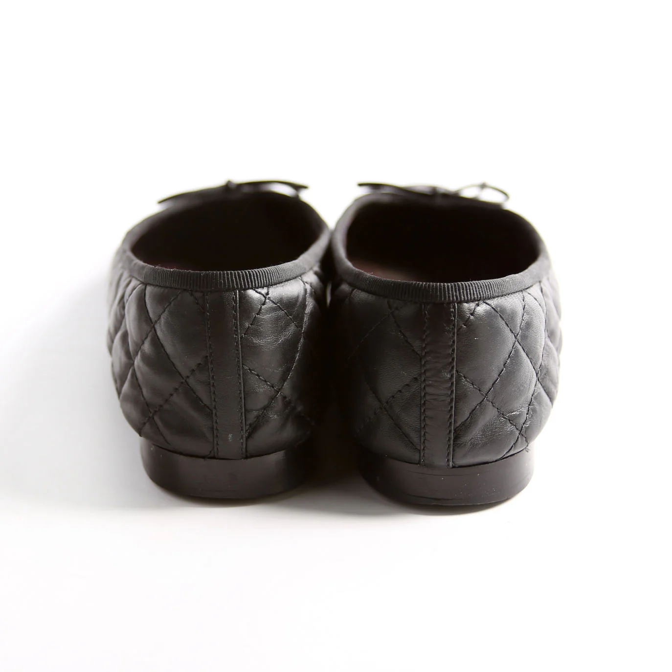 Quilted CC Cap Toe Ballet Flats Size 39 Black - Image 4
