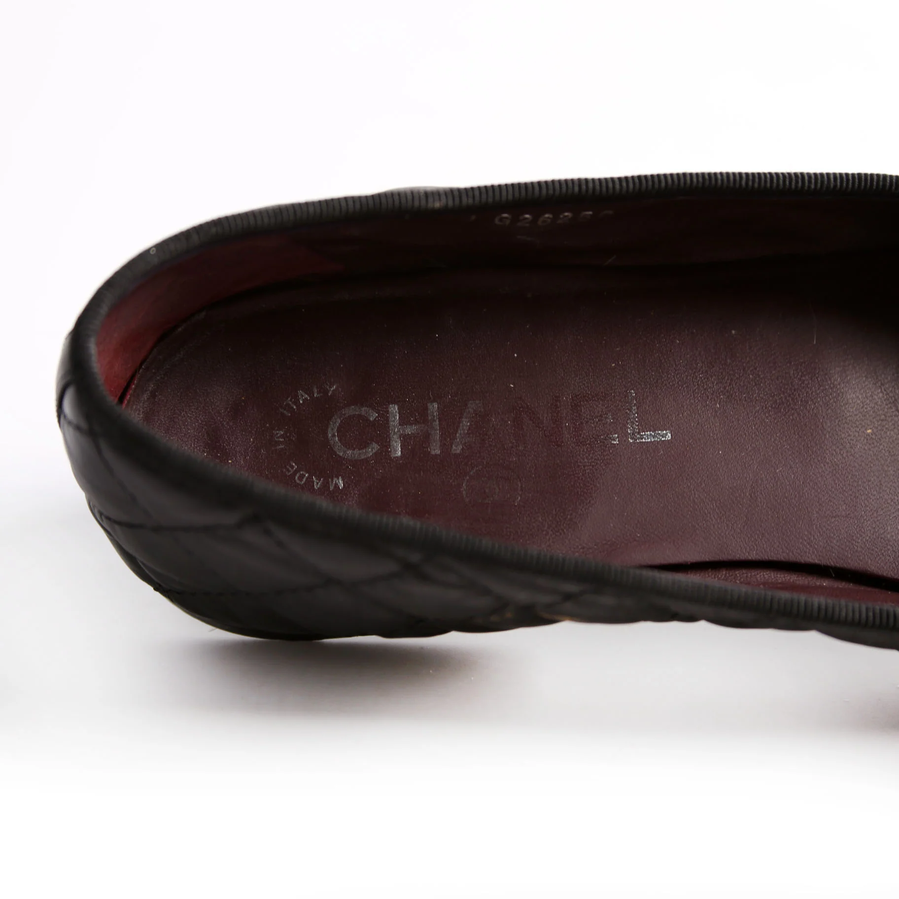 Quilted CC Cap Toe Ballet Flats Size 39 Black - Image 8