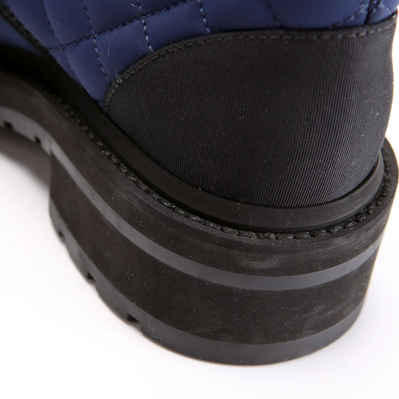 Quilted CC Cap Toe Combat Boots Size 36 Blue - Image 5