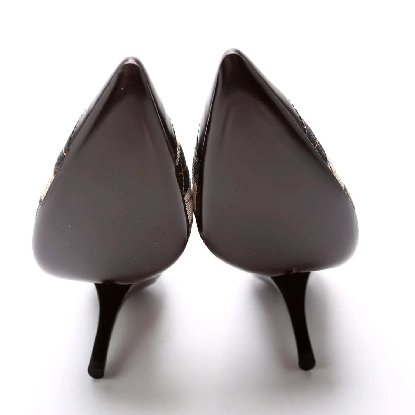 Quilted Check Pointed Toe Pumps Size 39 - Image 6