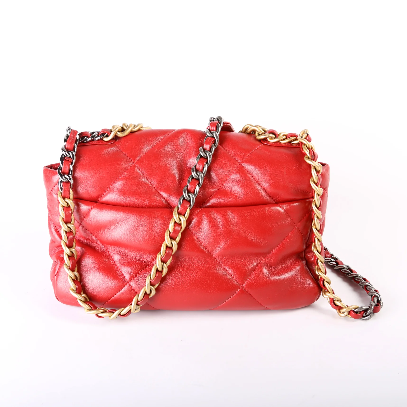 Quilted Goatskin 19 Medium Flap 30+M Red - Image 2