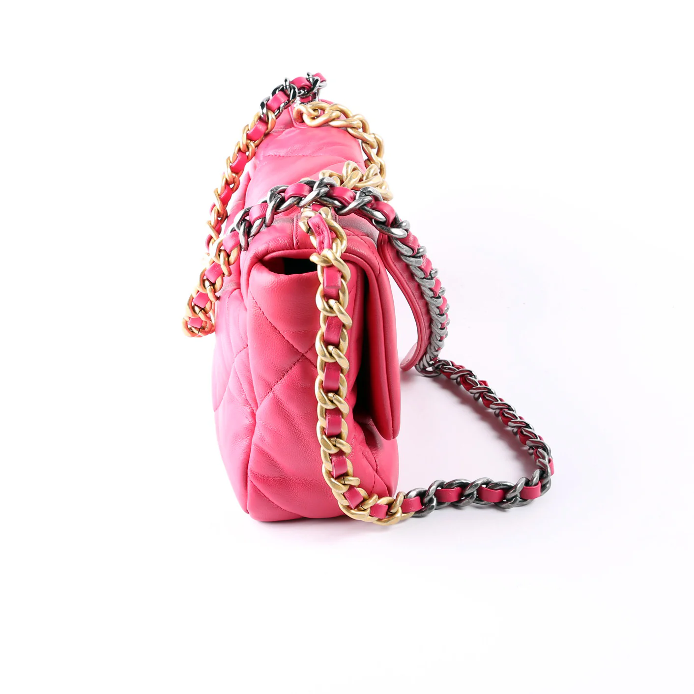 Quilted Goatskin 19 Medium Flap 30M Pink - Image 2