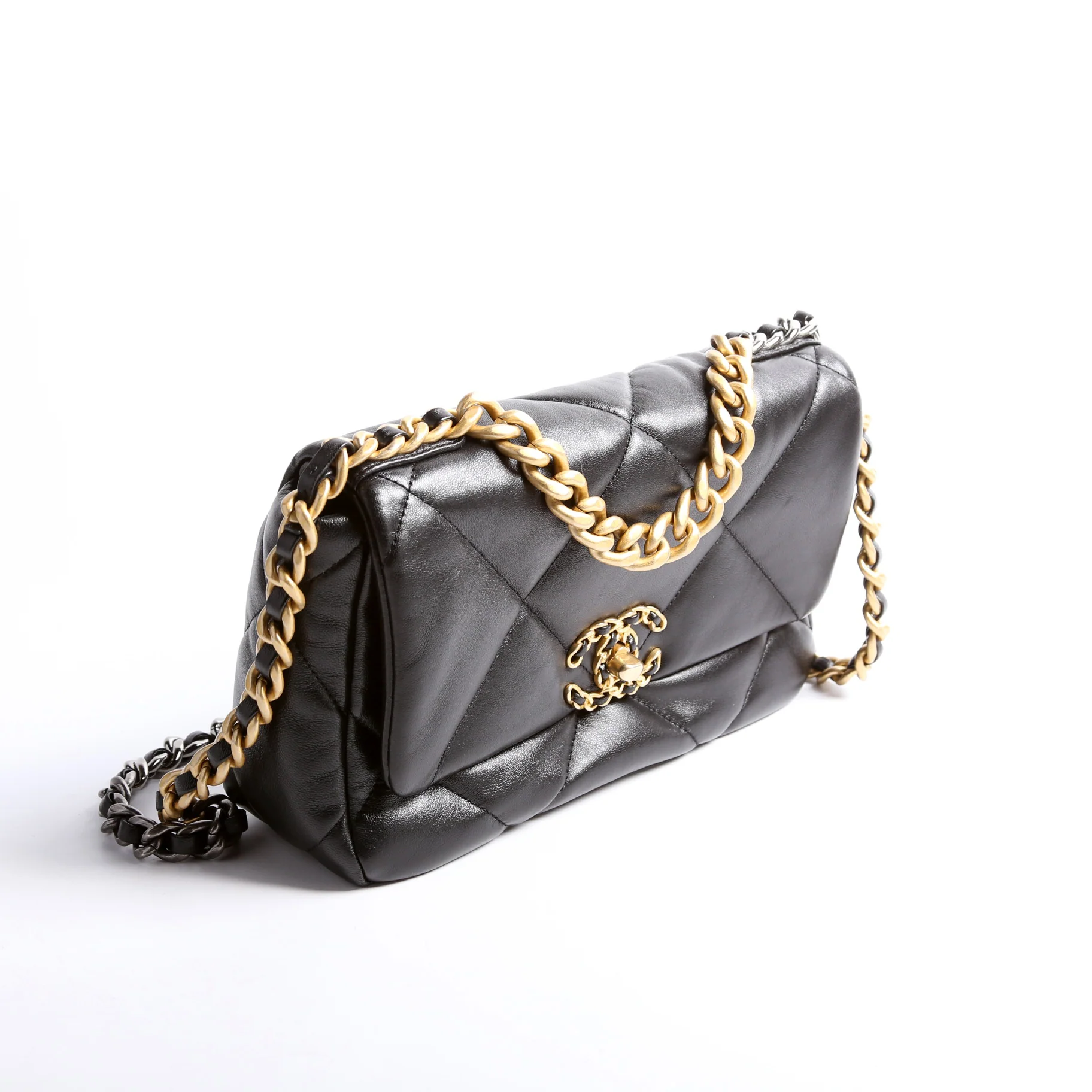 Quilted Goatskin 19 Medium Flap RFID Black - Image 2