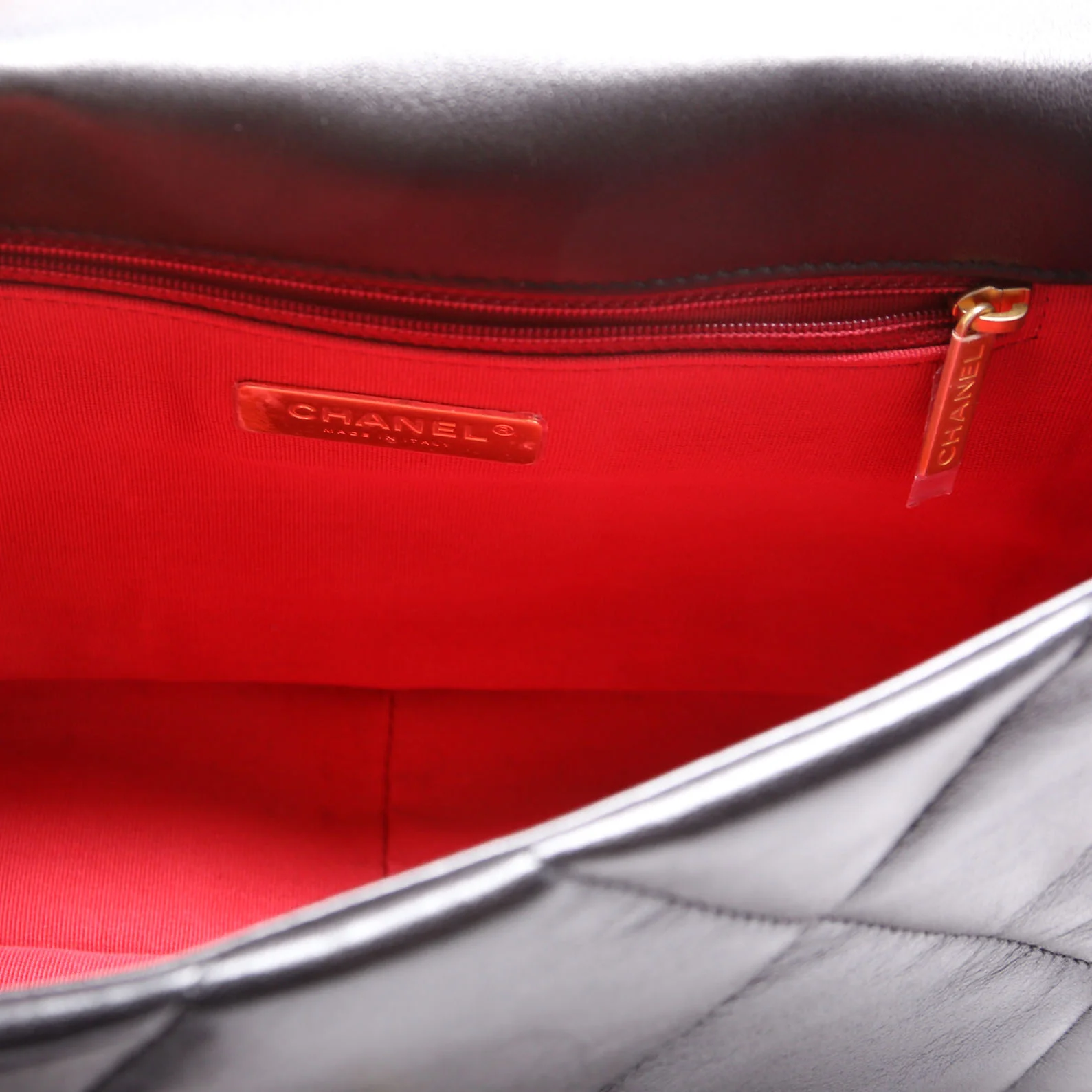Quilted Lambskin 19 Small Flap RFID Black - Image 8