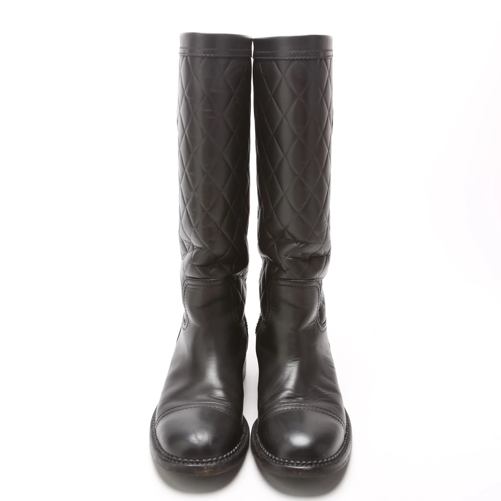 Quilted Logo Rain Boots Size 37 - Image 2