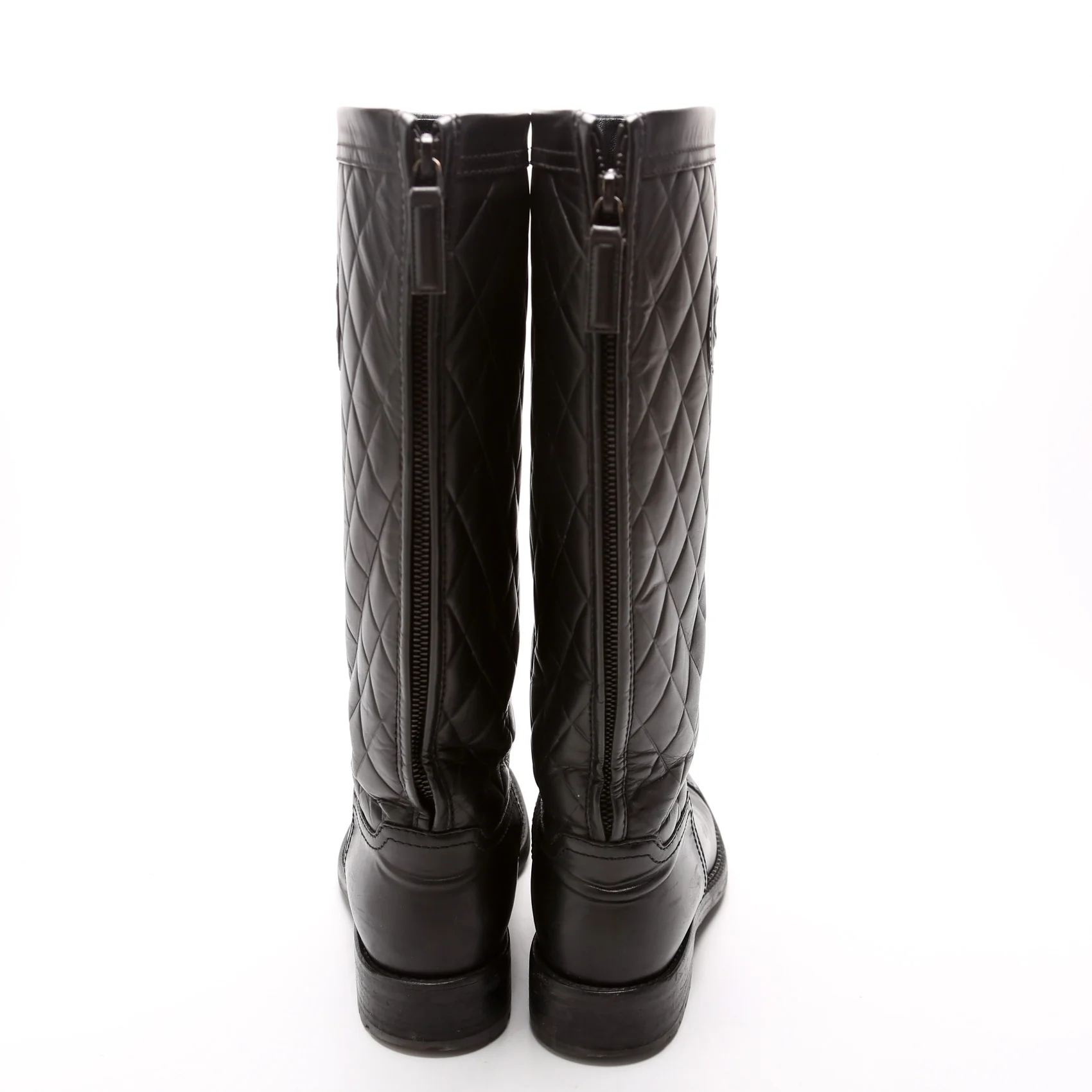 Quilted Logo Rain Boots Size 37 - Image 4