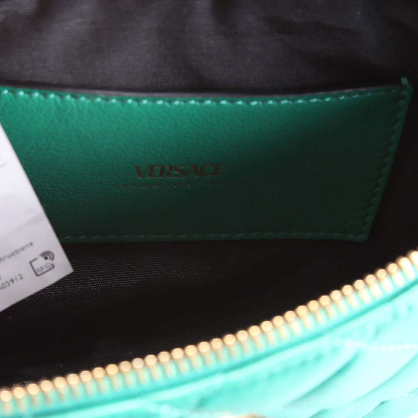 Quilted Medusa Belt Bag Green - Image 7