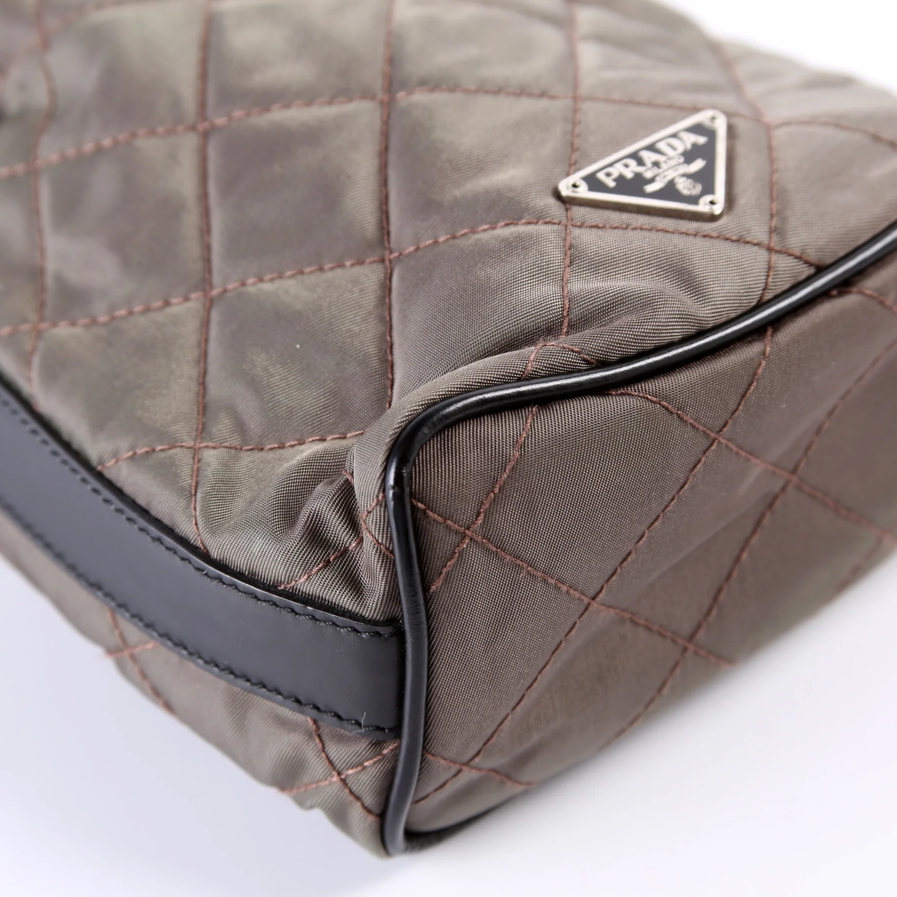 Quilted Nylon Mini Bucket Bag - Image 5