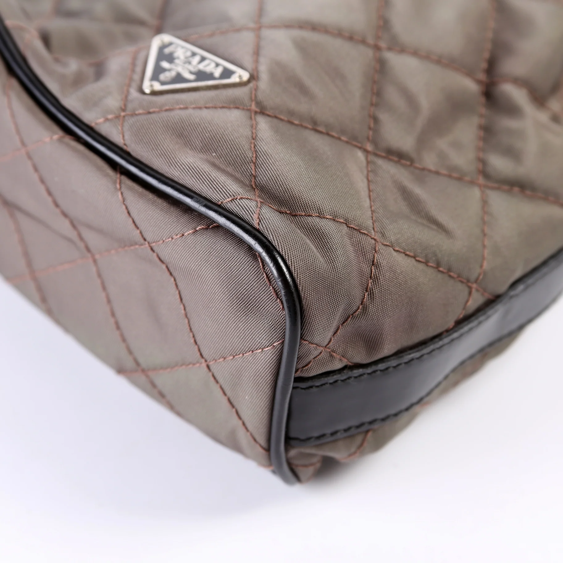 Quilted Nylon Mini Bucket Bag - Image 6