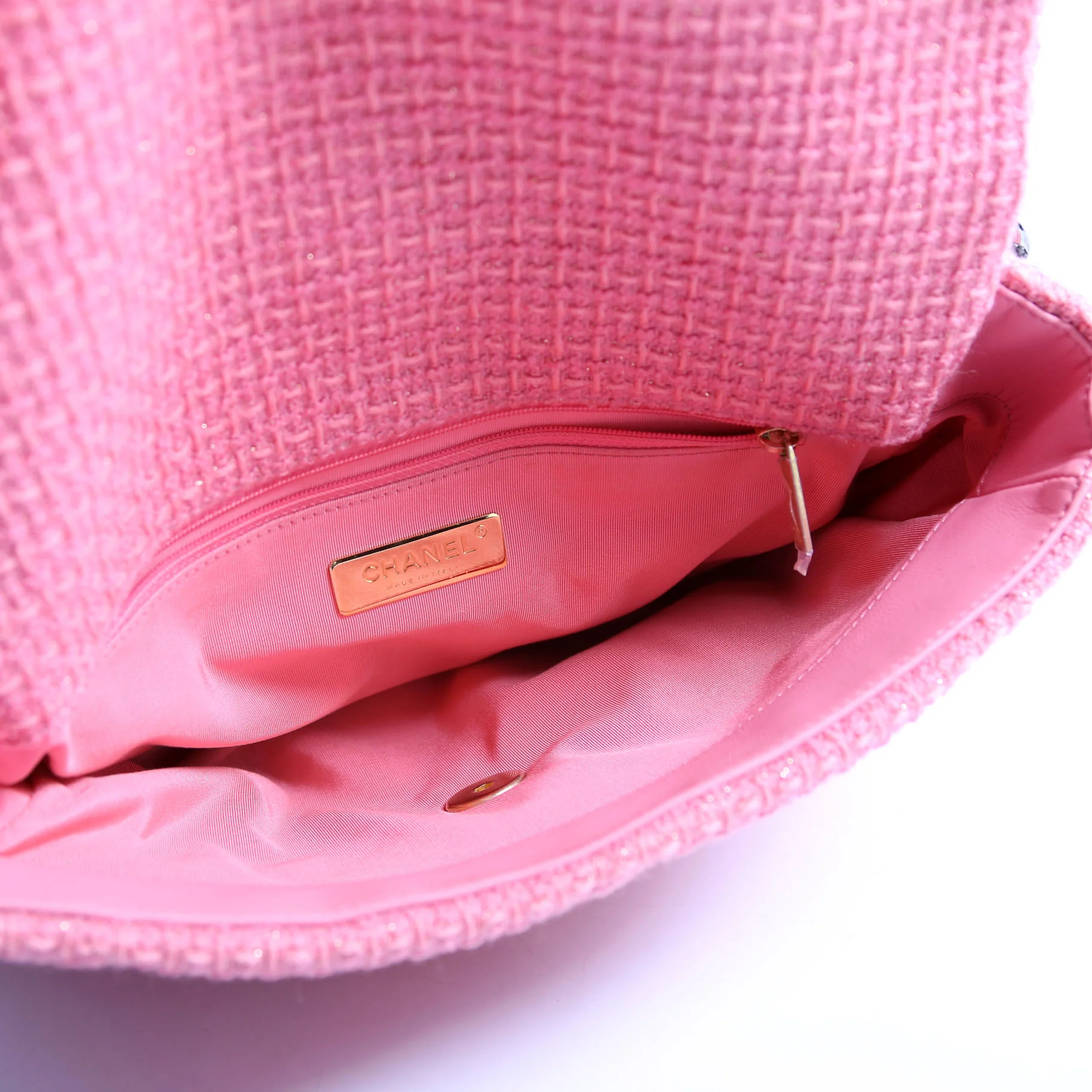 Quilted Tweed 19 Medium Flap Pink - Image 10