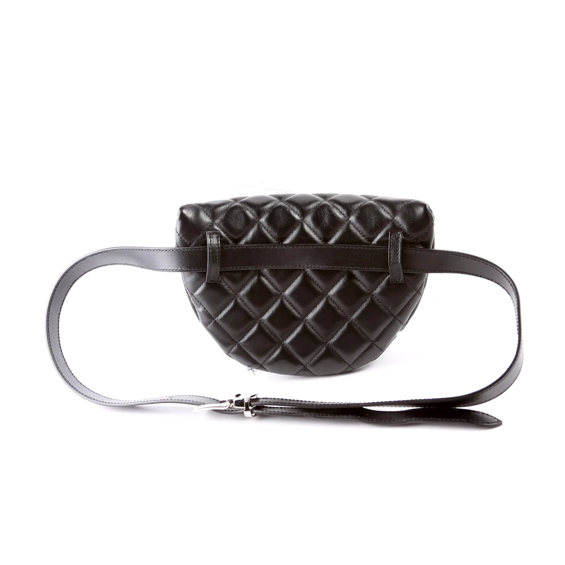 Quilted Uniform Waist Belt Bag Lambskin 29M Black - Image 2