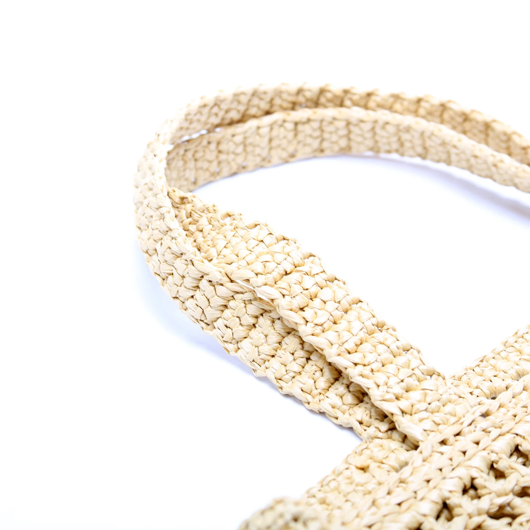 Raffia Crochet Tote Bag - Image 7