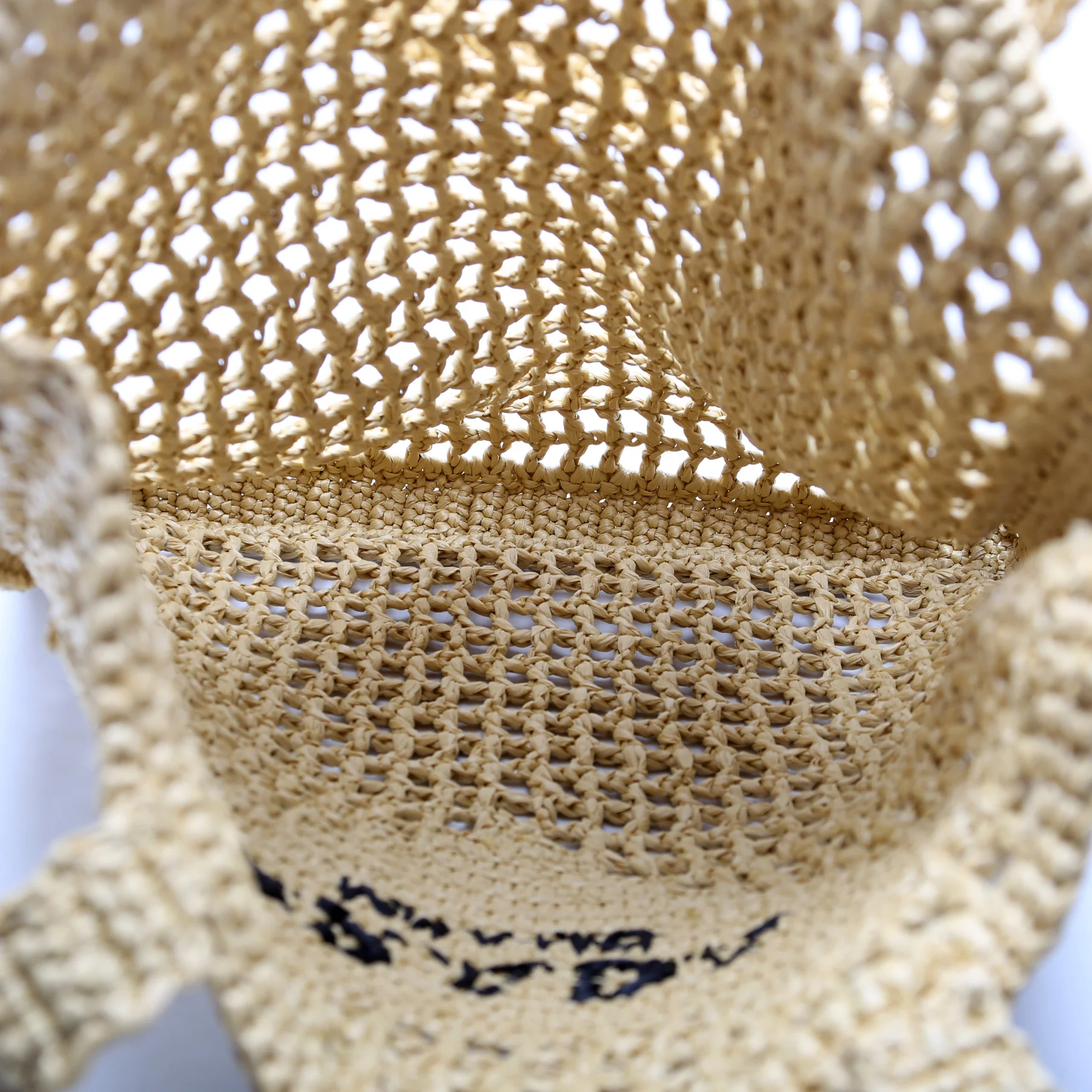 Raffia Crochet Tote Bag - Image 8