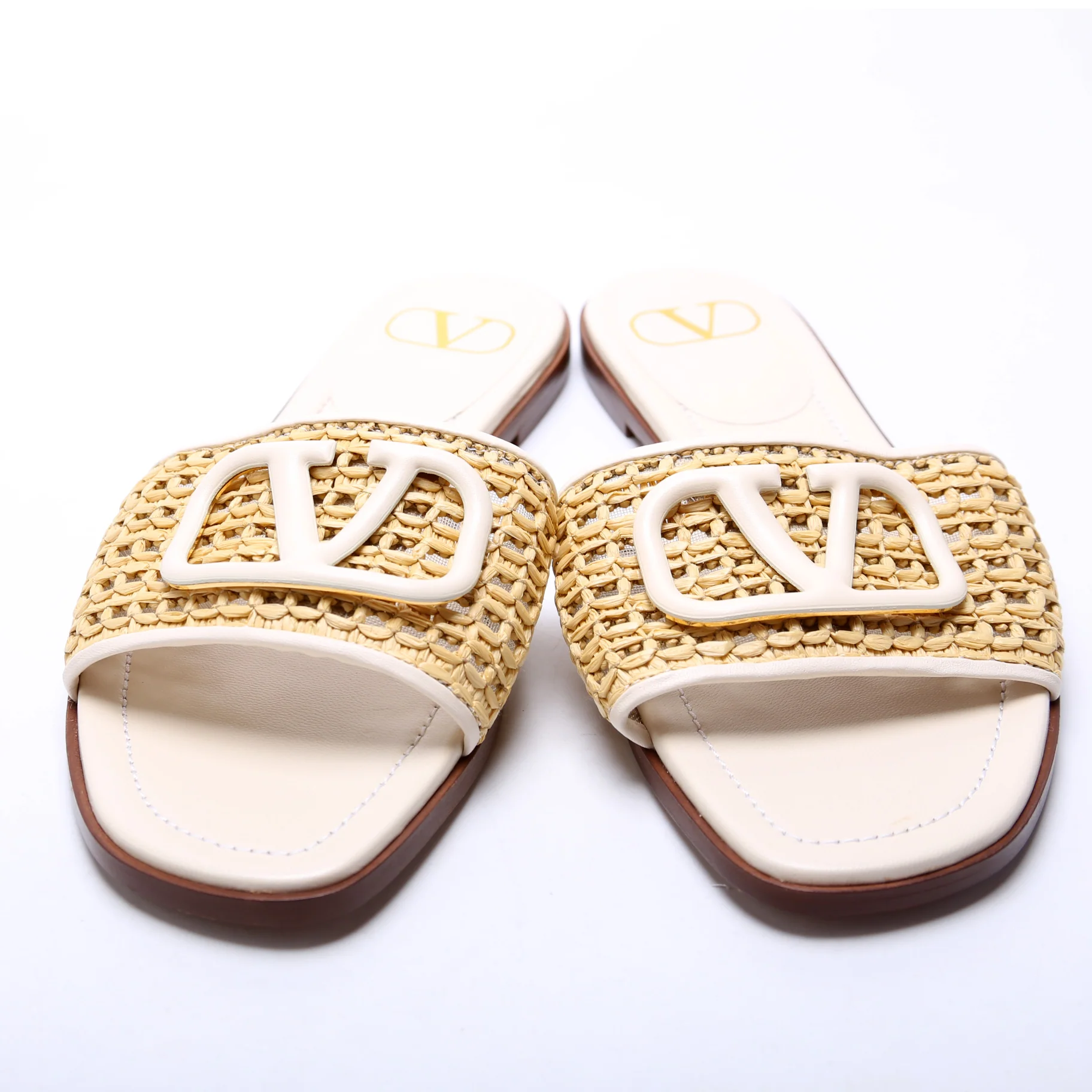 Raffia Slide Sandals 80MM Size 38 - Image 2