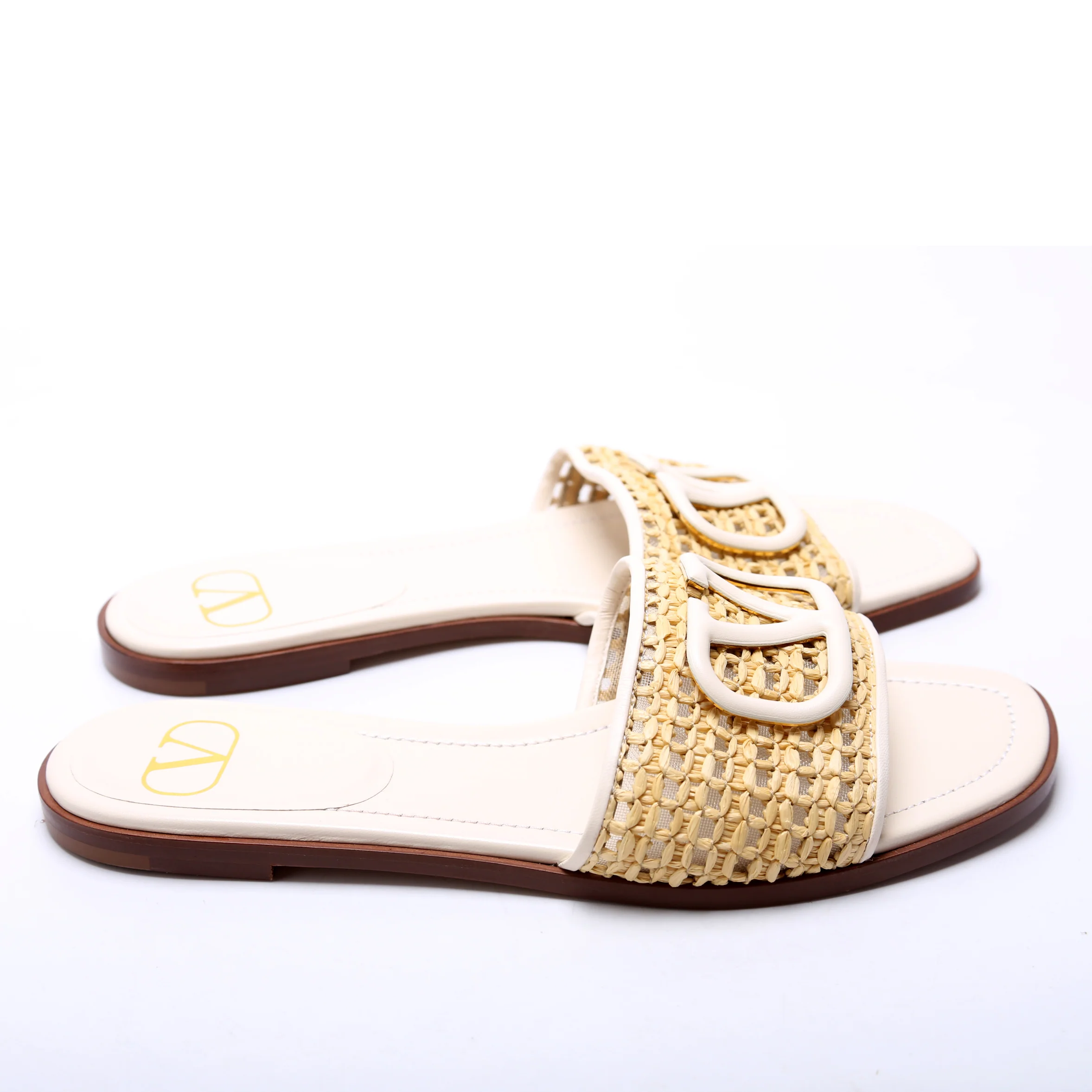Raffia Slide Sandals 80MM Size 38 - Image 3