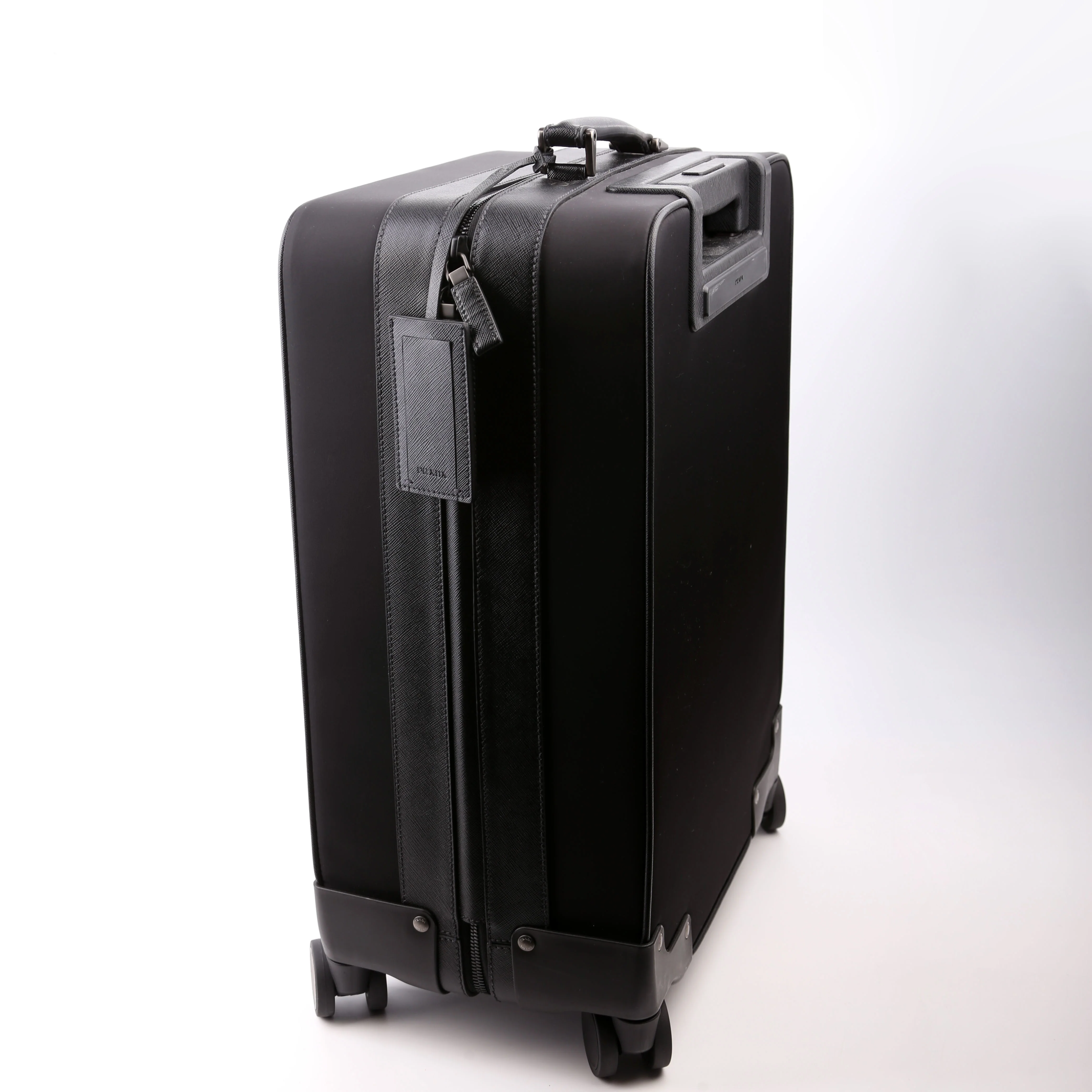 Re-Nylon/Saffiano Cabin Trolley Black - Image 4