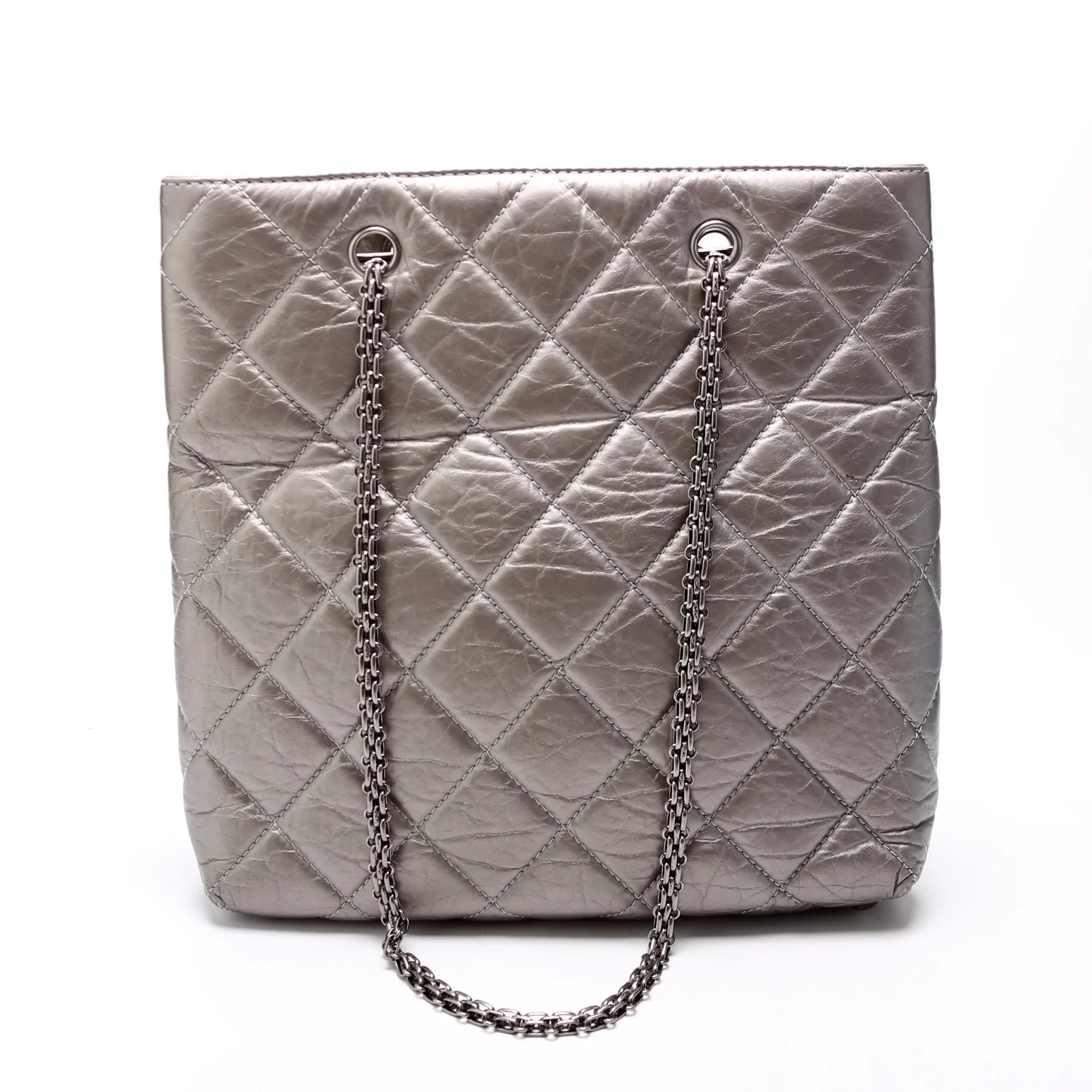 Reissue Tall Tote Quilted Aged Calfskin 14M Silver - Image 3