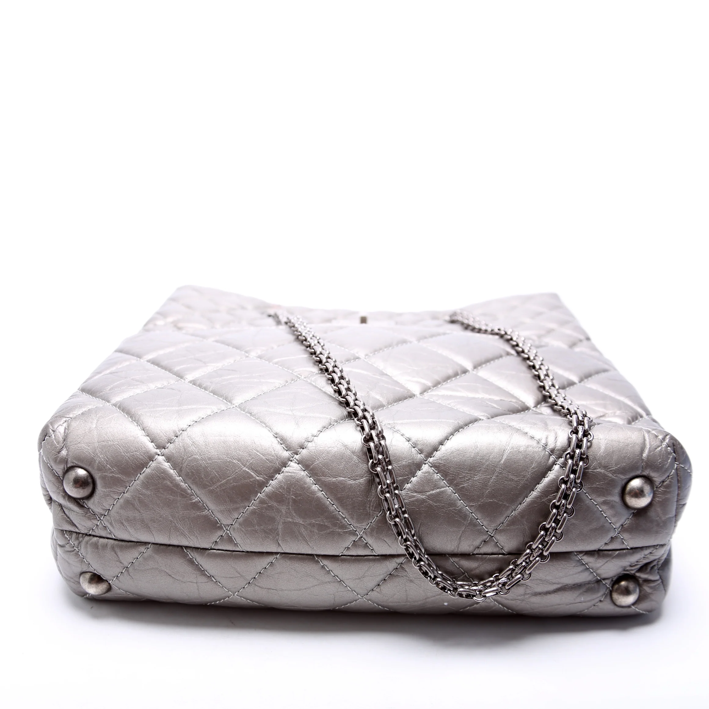Reissue Tall Tote Quilted Aged Calfskin 14M Silver - Image 4