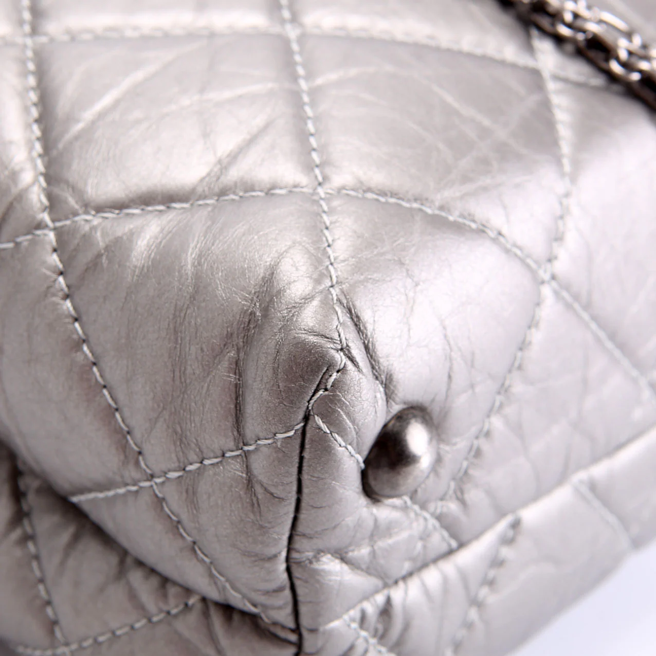 Reissue Tall Tote Quilted Aged Calfskin14M Silver - Image 5