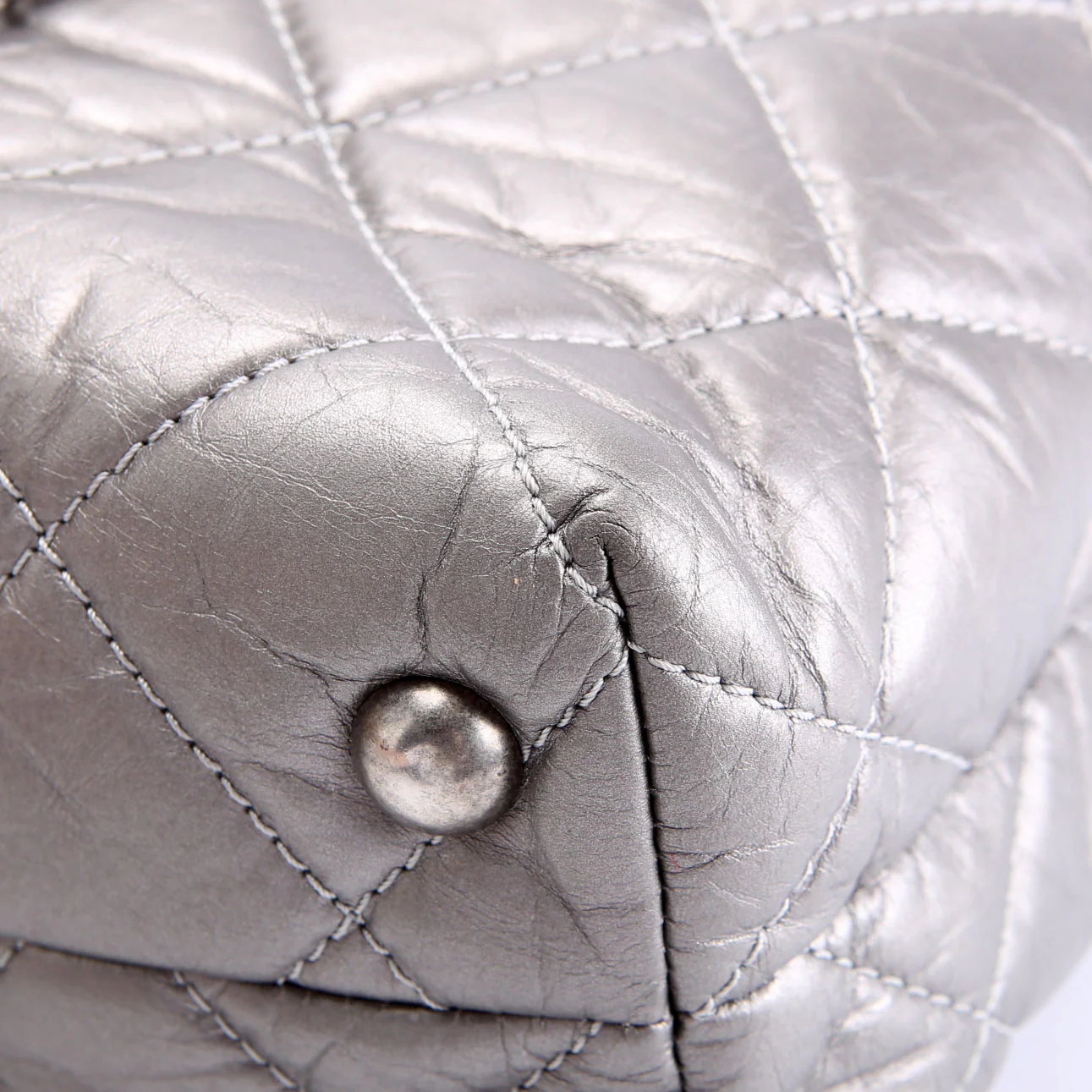 Reissue Tall Tote Quilted Aged Calfskin14M Silver - Image 6