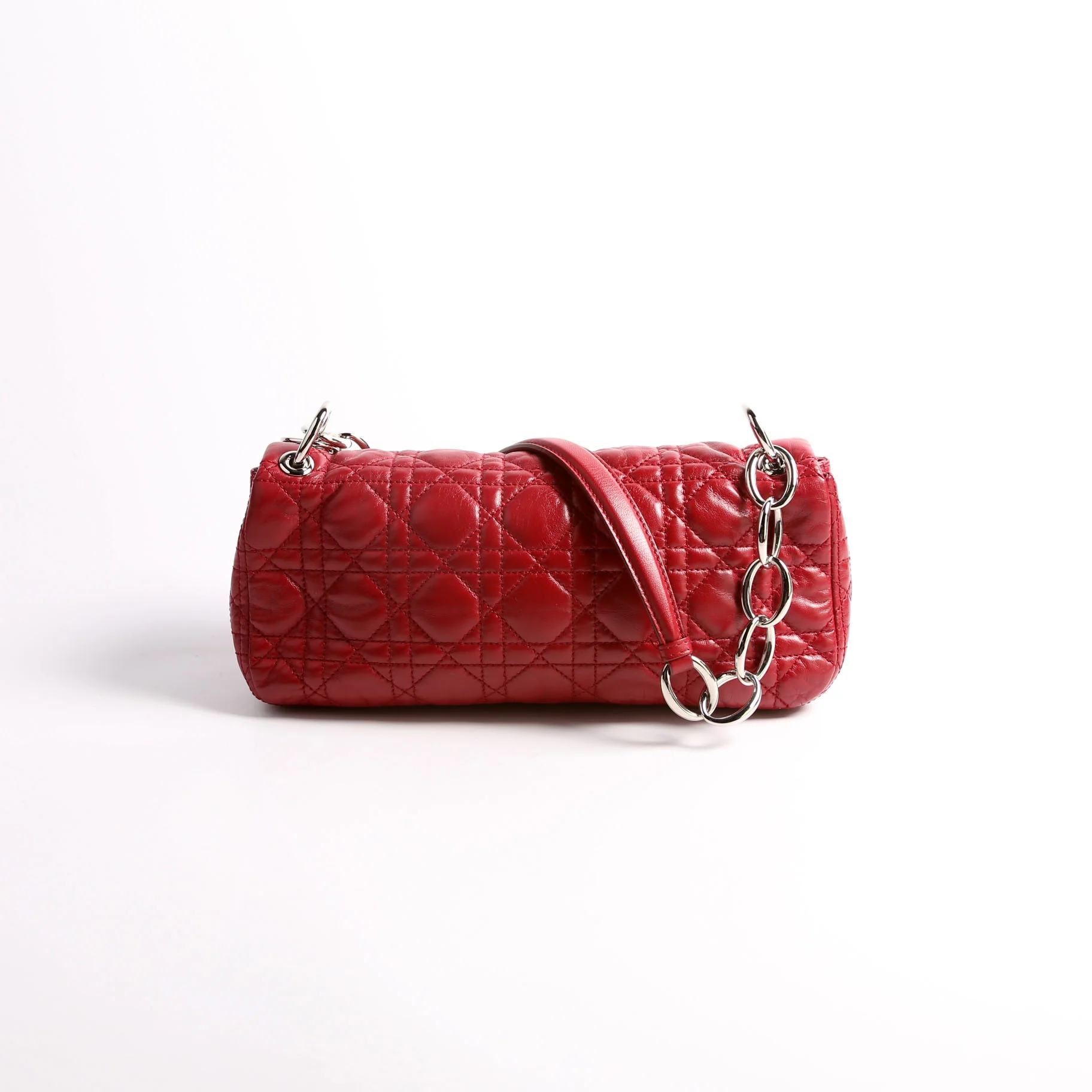 Rendezvous Small Flap Bag Cannage Lambskin Red - Image 2