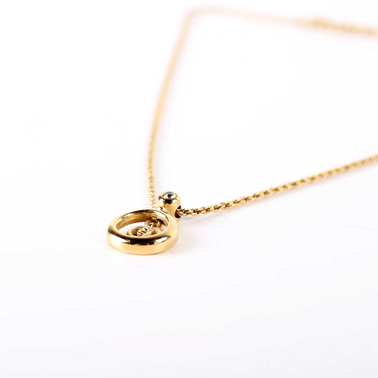 Rhinestone CD Pendant Necklace - Image 4