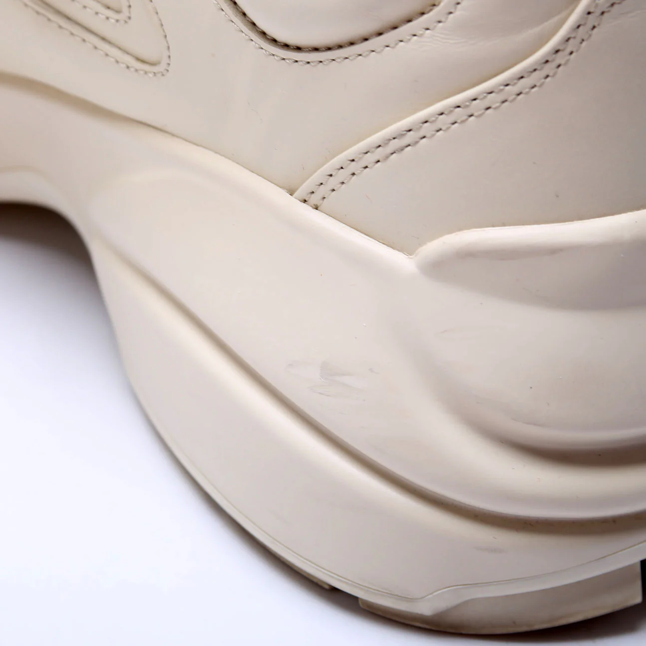 Rhyton Heart Sneakers Size 40.5 Cream - Image 6