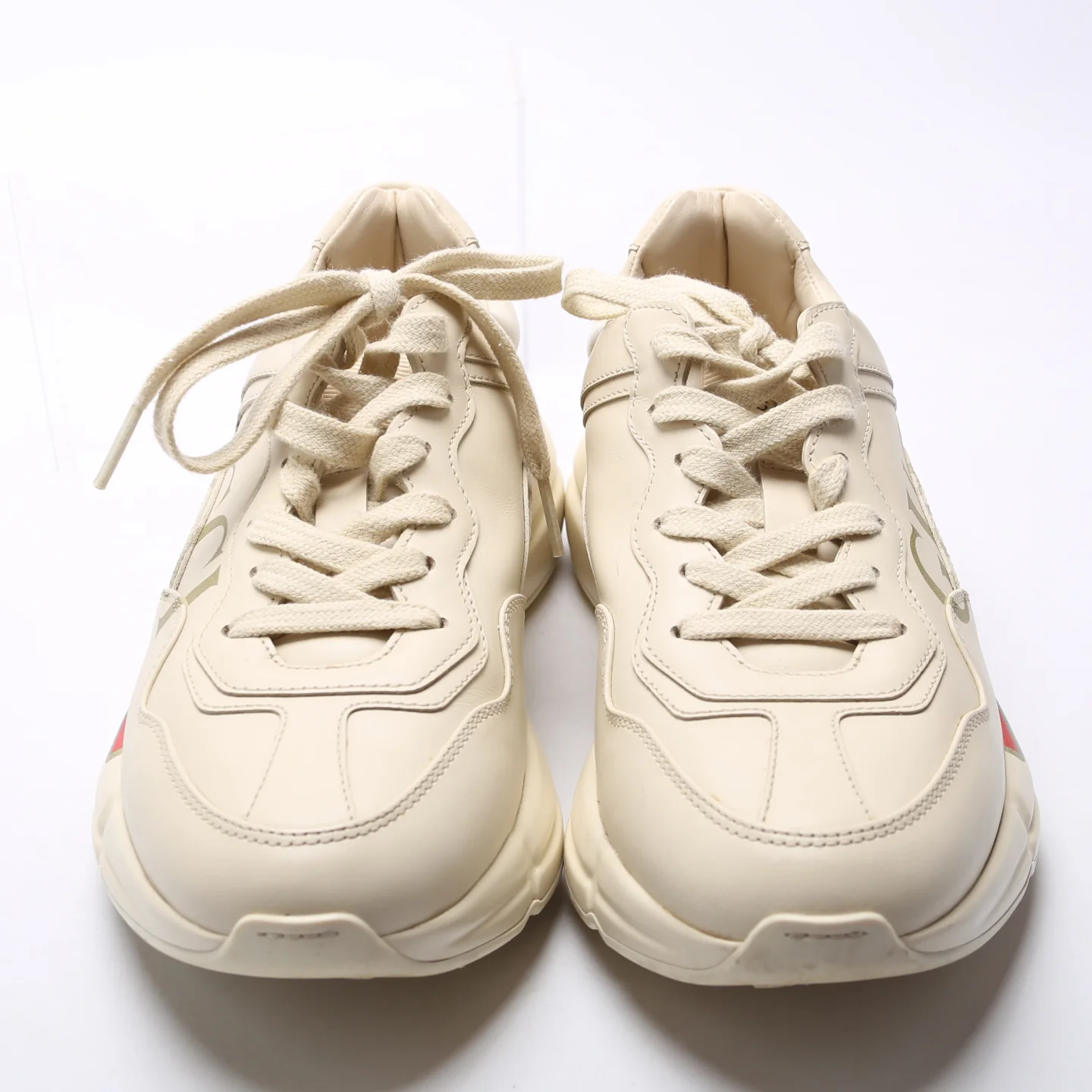 Rhyton Logo Sneakers Size 36.5 Cream - Image 2