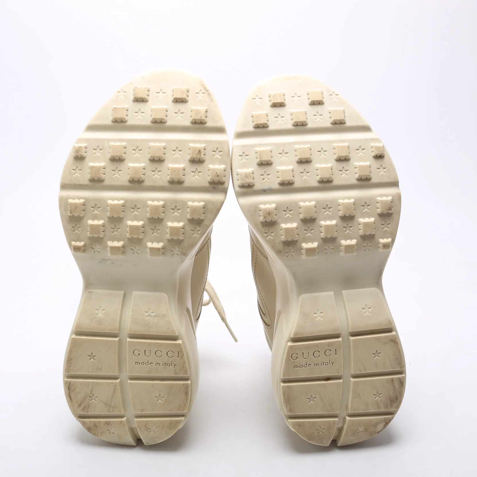 Rhyton Logo Sneakers Size 36.5 Cream - Image 8