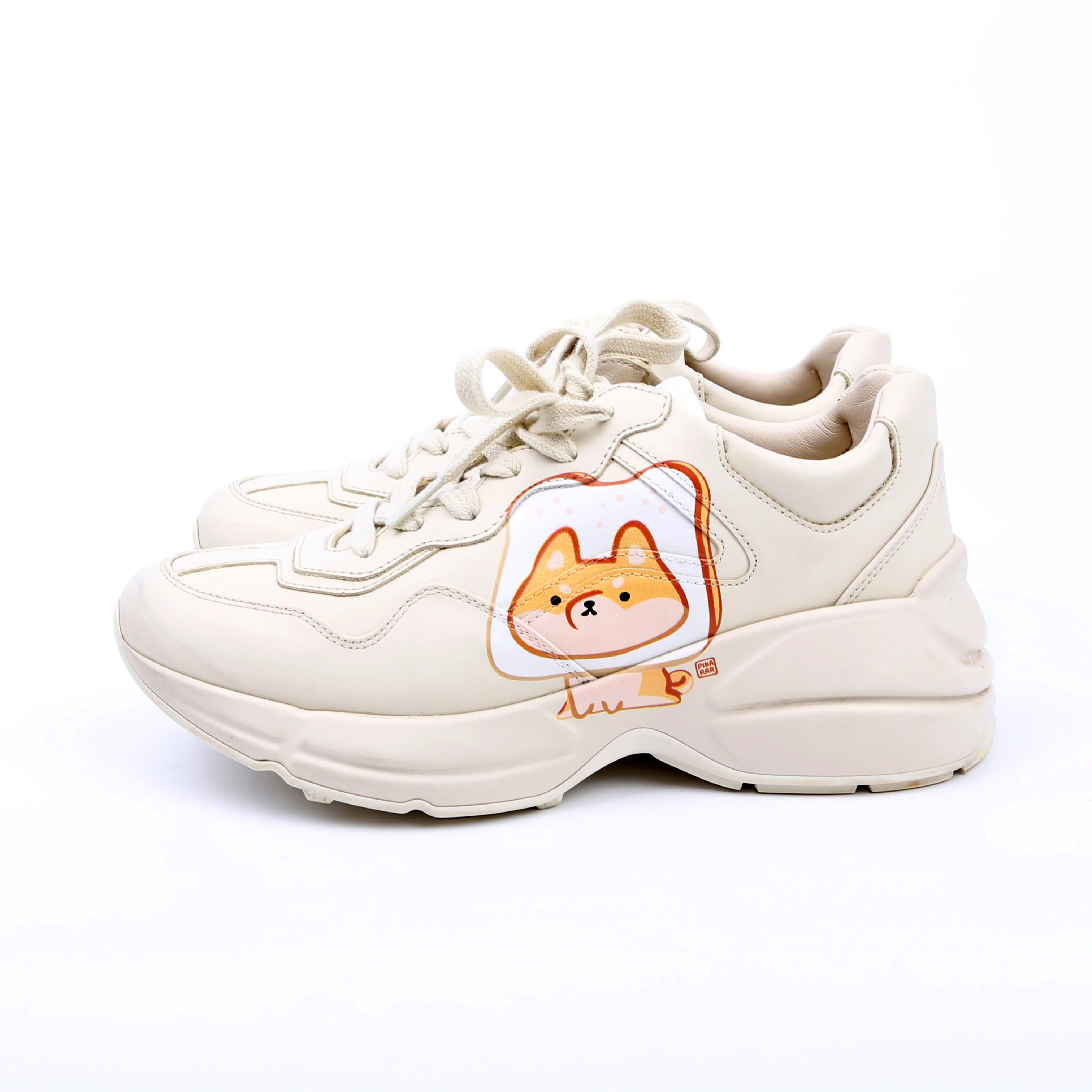 Rhyton Sneakers Animal Print Size 36 Cream - Image 5