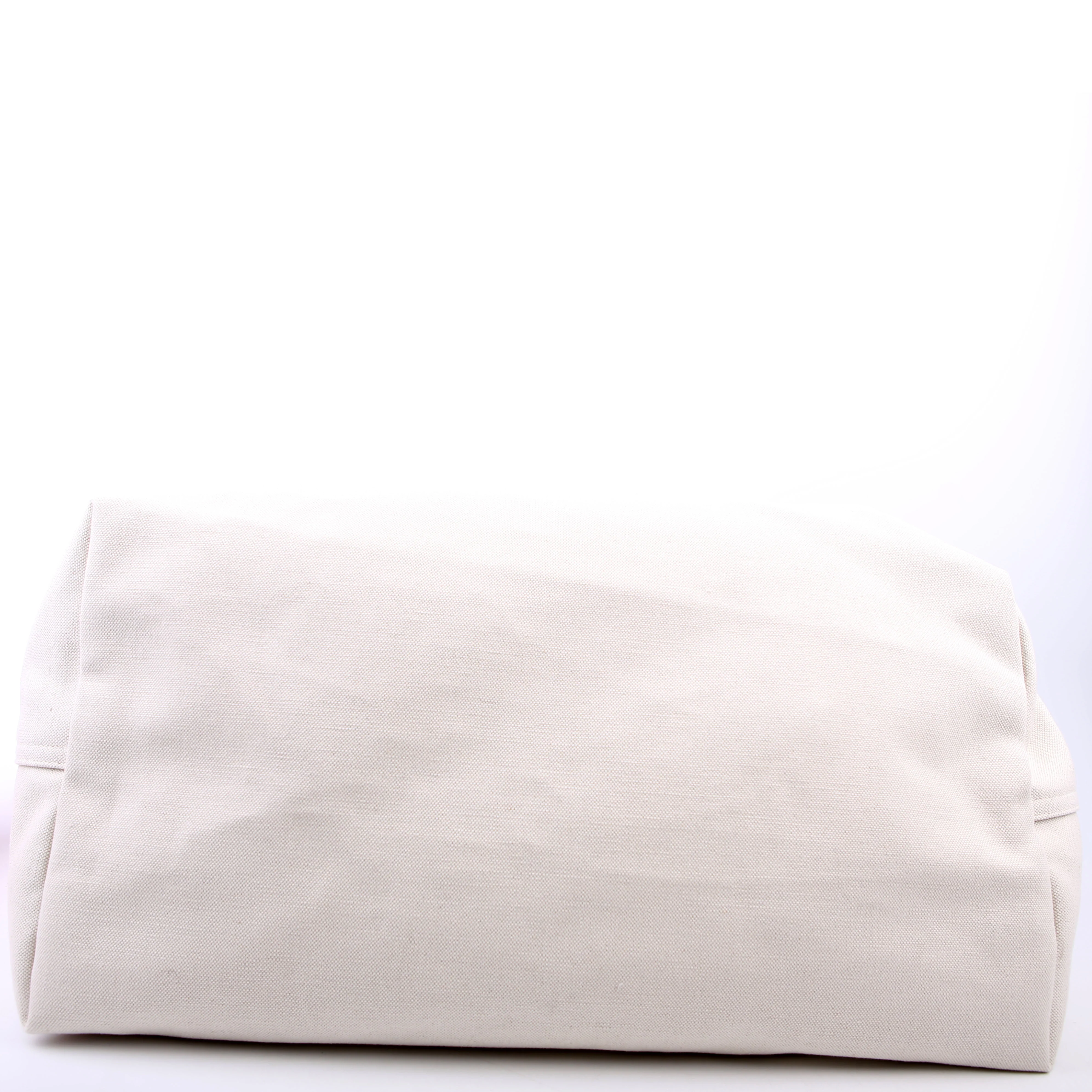 Rive Gauche Canvas Maxi Tote White/Black - Image 4