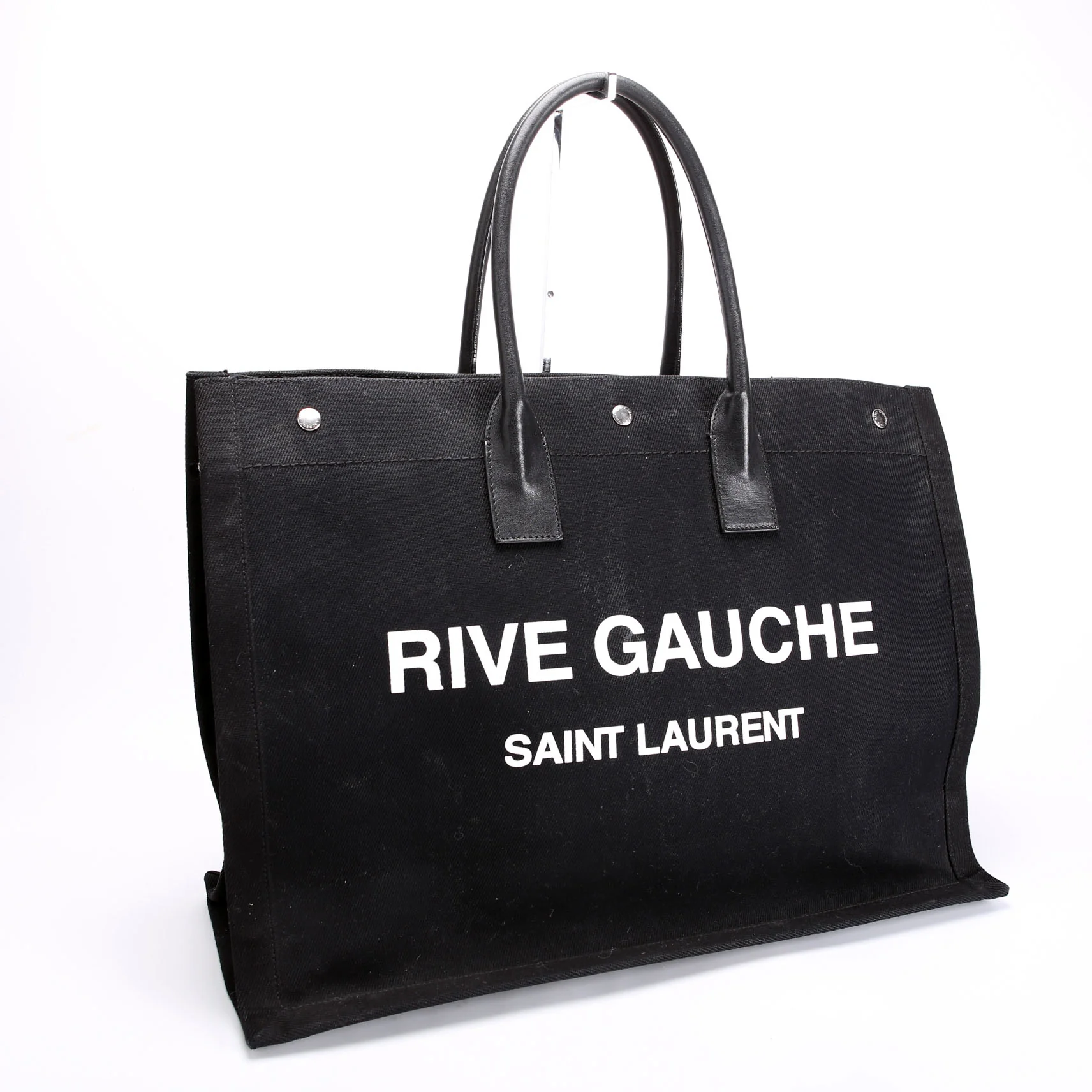 Rive Gauche Canvas Tote Bag 499290 Black - Image 2