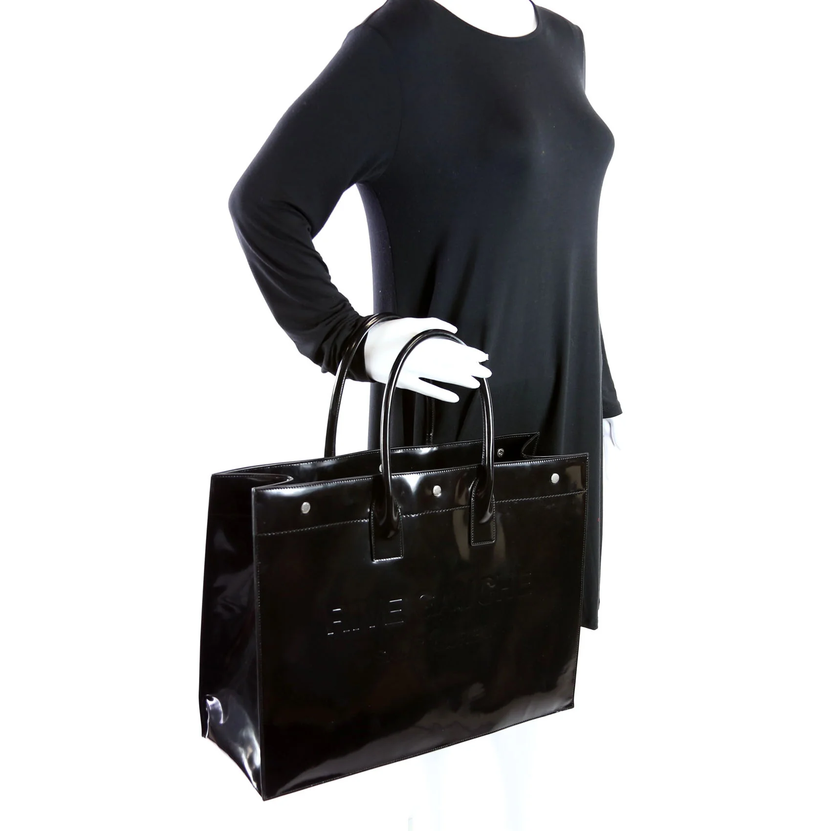 Rive Gauche Patent Calfskin 587273 Black - Image 13