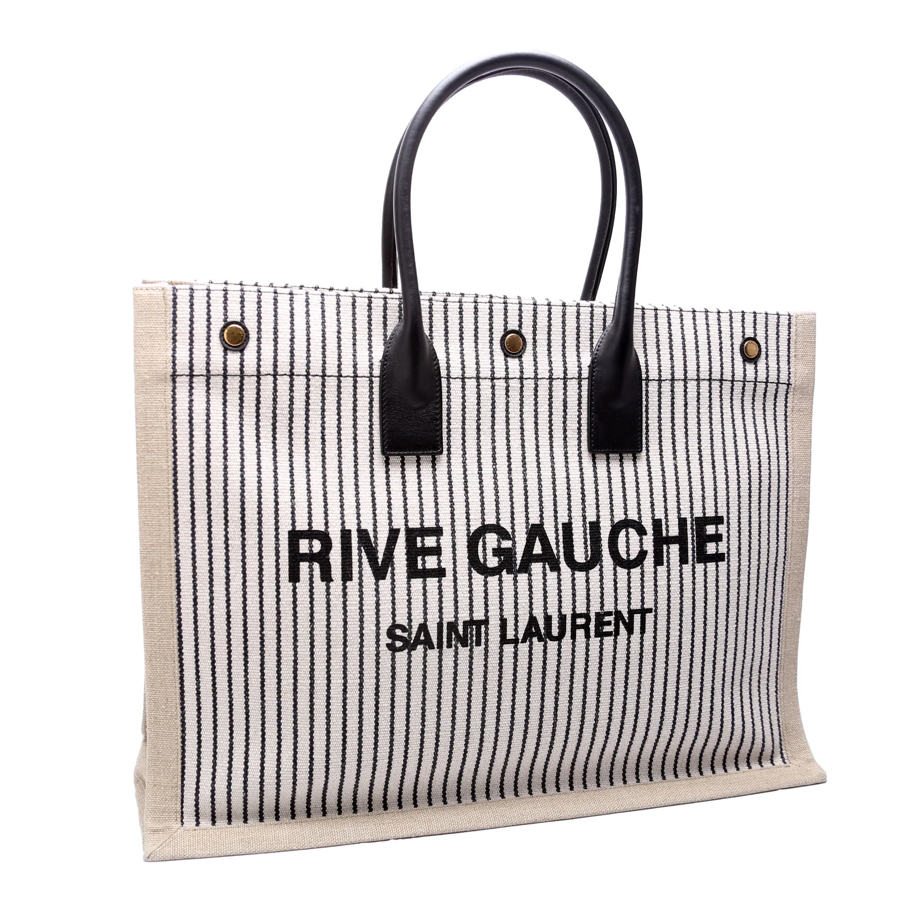 Rive Gauche Tote Bag Beige/Black - Image 2